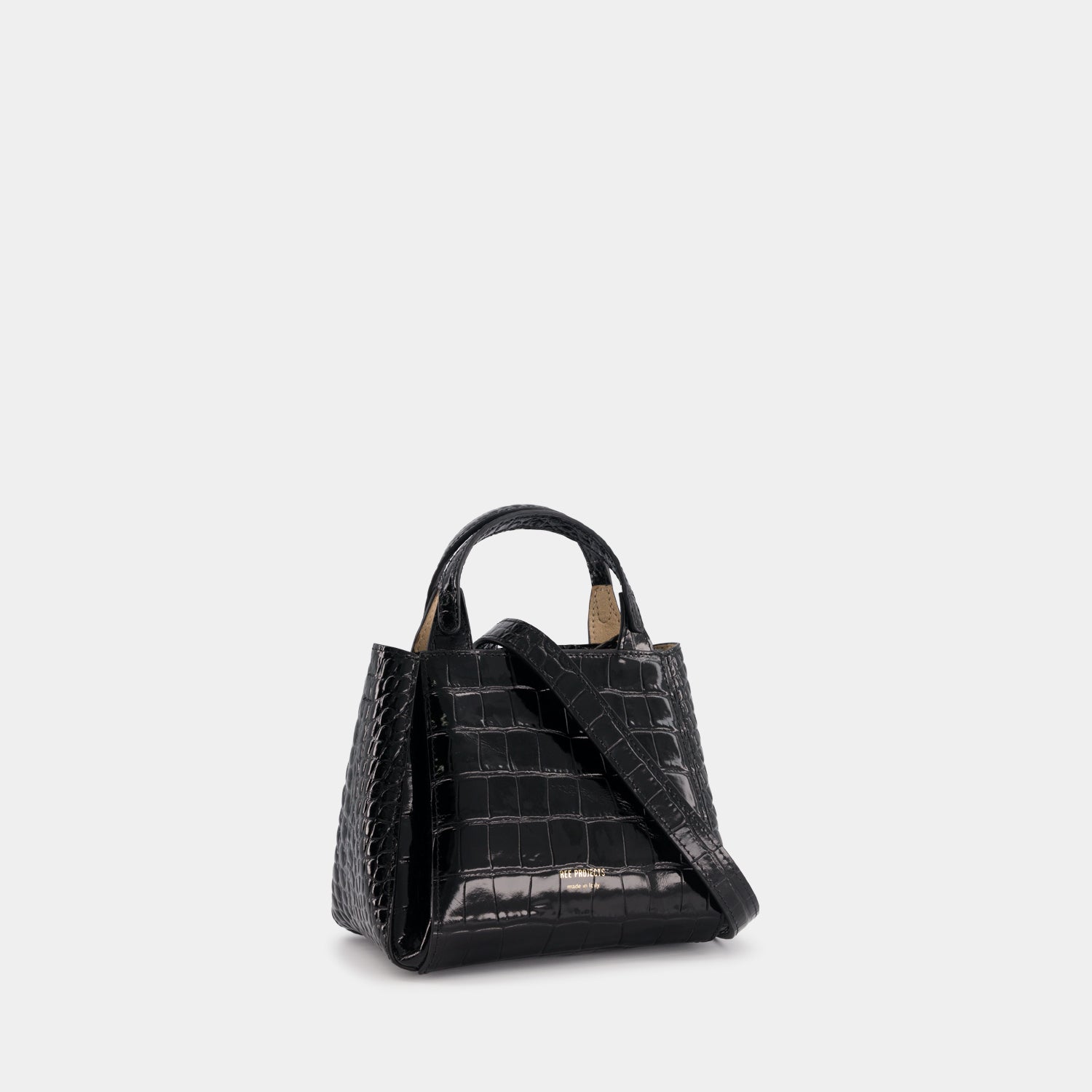 AVY MINI - CROC - BLACK