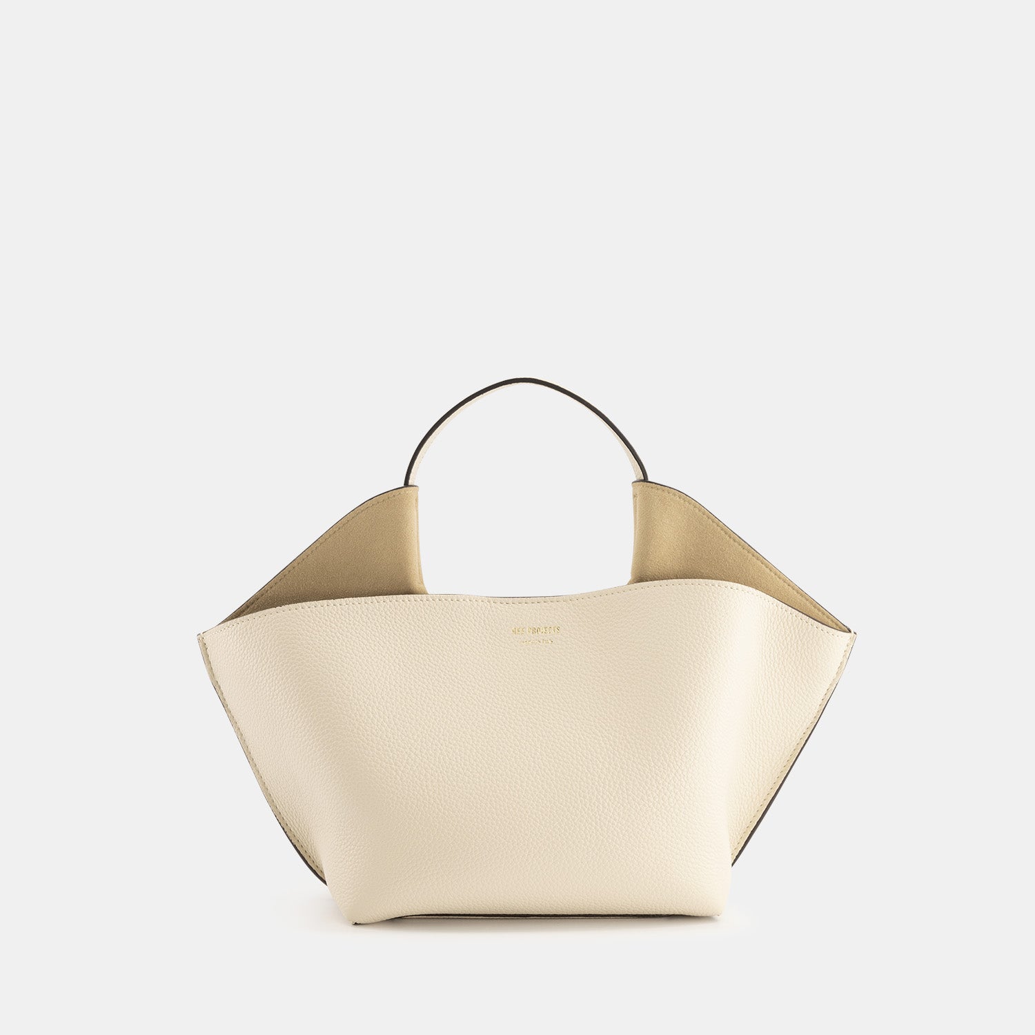 REE PROJECTS Ann Tote Mini Beige Pebble Grain Leather Handbag Crossbody Elegant Evening Everyday