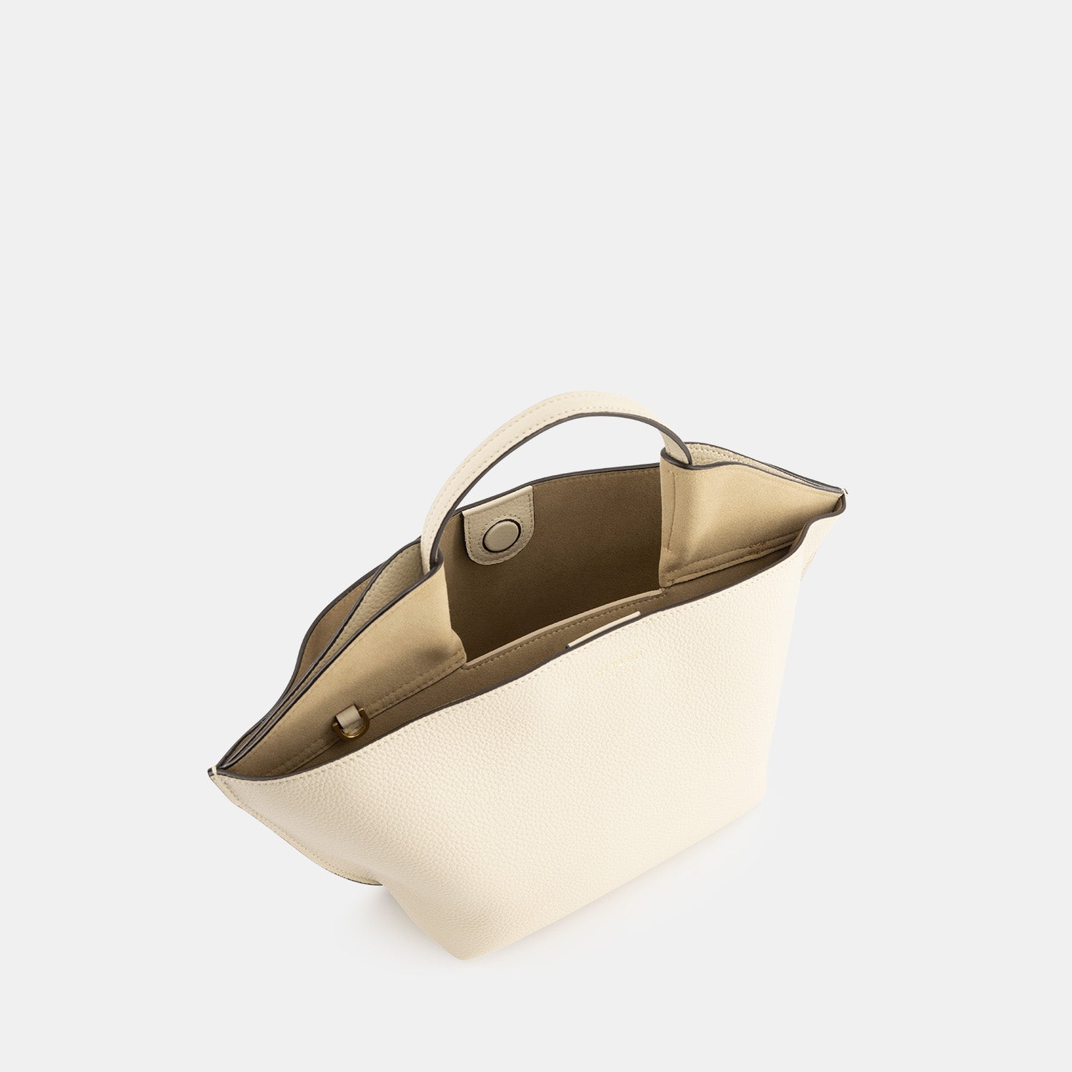 REE PROJECTS Ann Tote Mini Beige Pebble Grain Leather Handbag Crossbody Elegant Evening Everyday