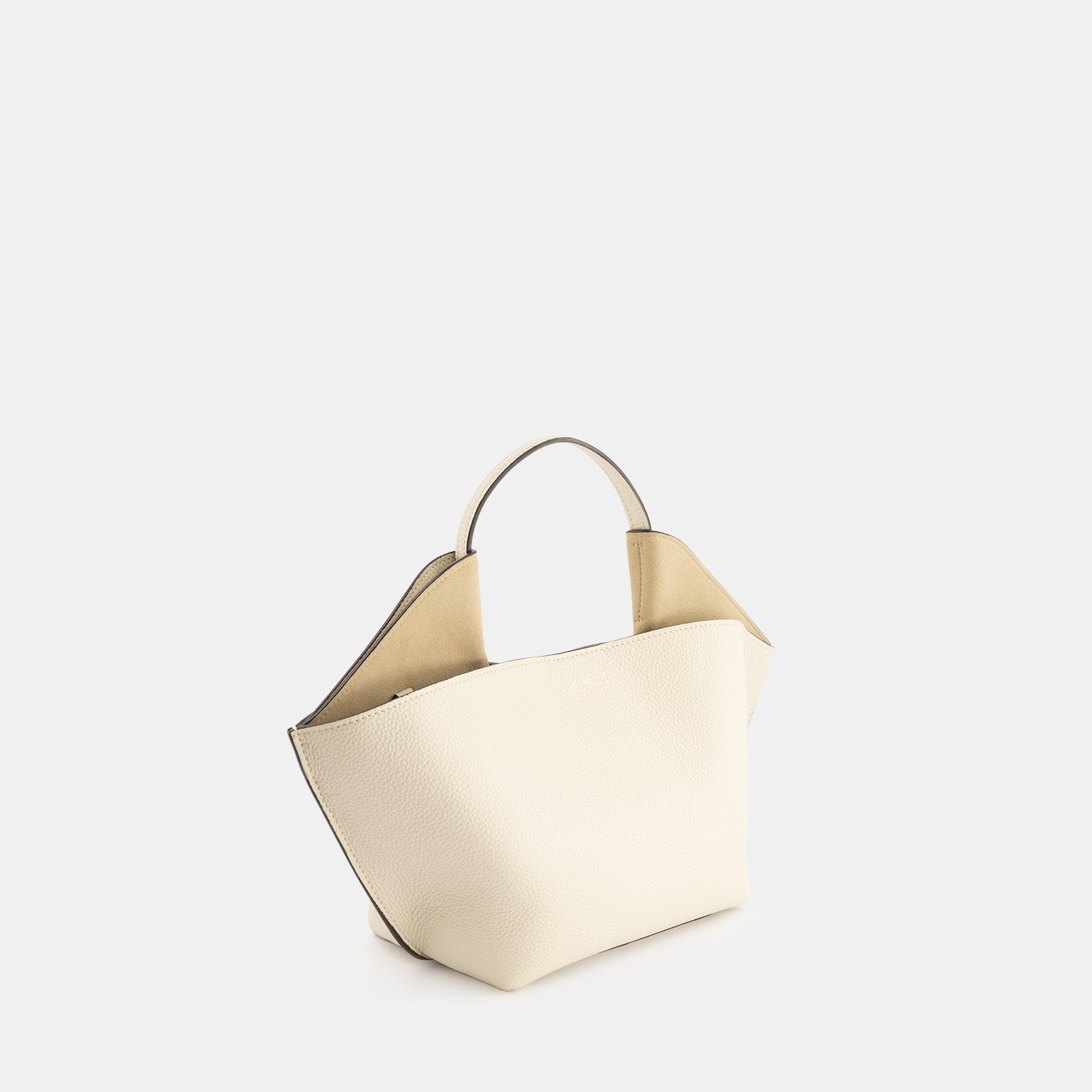 REE PROJECTS Ann Tote Mini Beige Pebble Grain Leather Handbag Crossbody Elegant Evening Everyday