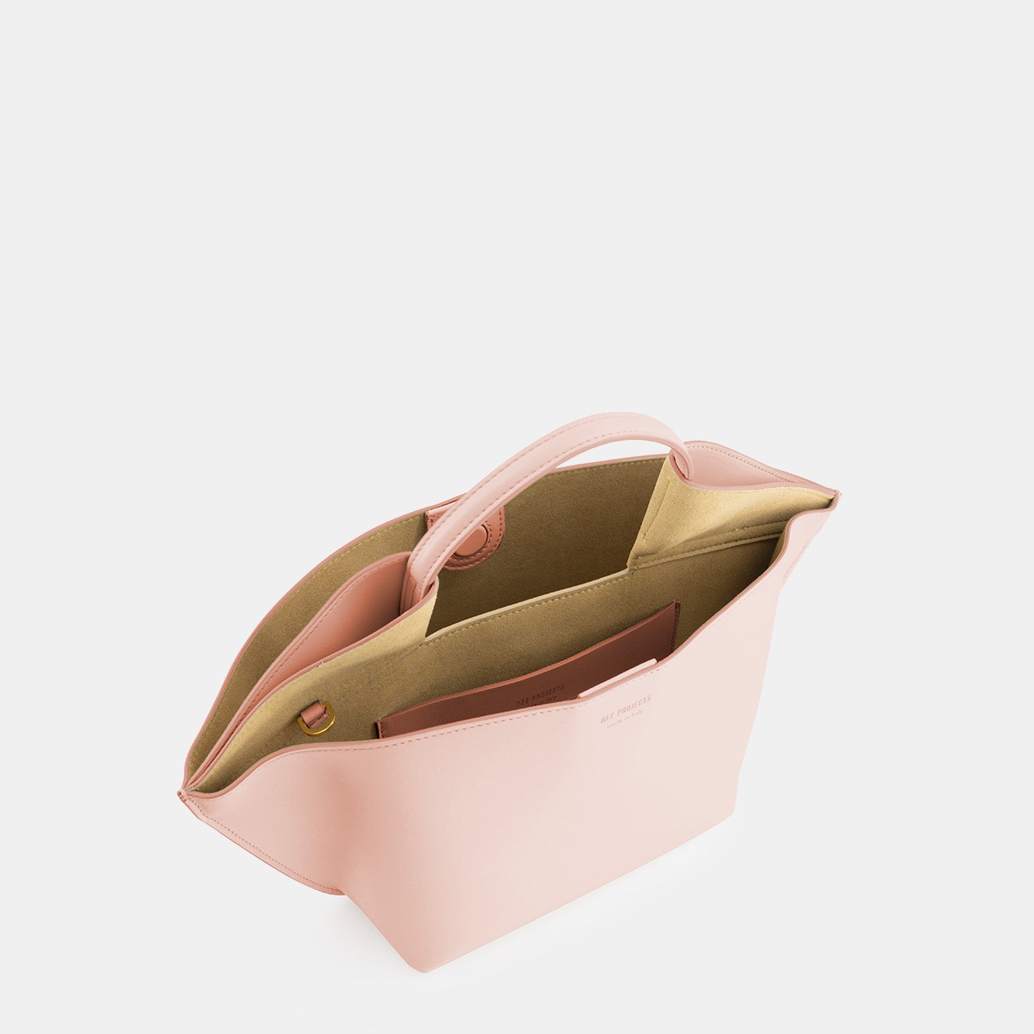 REE PROJECTS Ann Tote Mini Blossom Pink Soft Calf Italian Leather Handbag Crossbody Elegant Evening Everyday