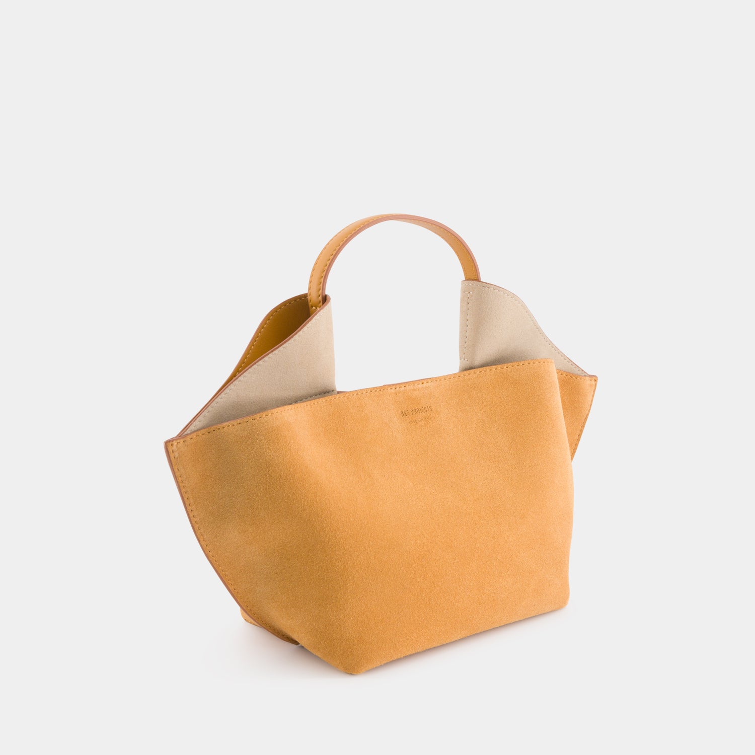 REE PROJECTS Ann Tote Mini Suede Ochre Soft Calf Italian Leather Handbag Crossbody Elegant Evening Everyday