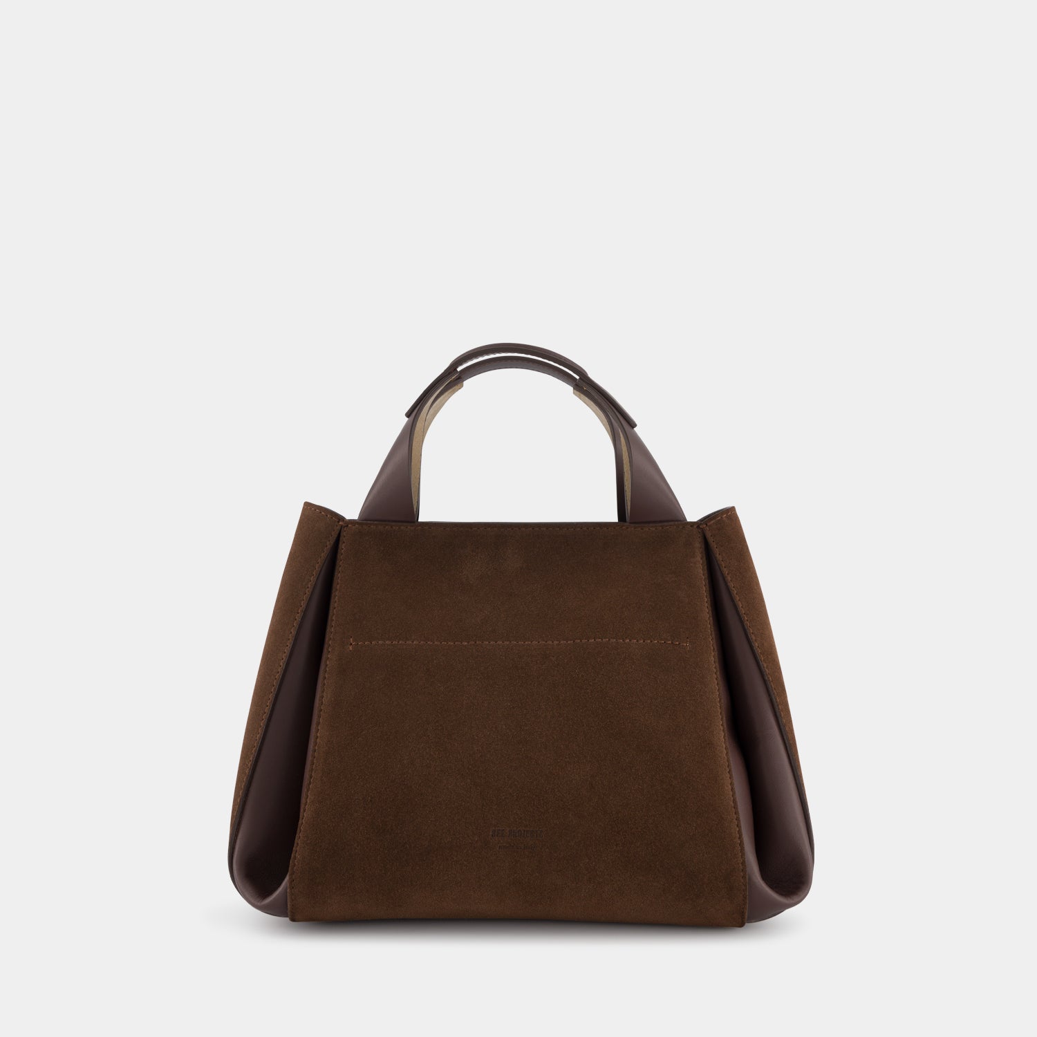 REE PROJECTS Avy Medium Suede Mocha Soft Calf Italian Leather Top-Handle Shoulder Cross Body Bag Spacious Everyday