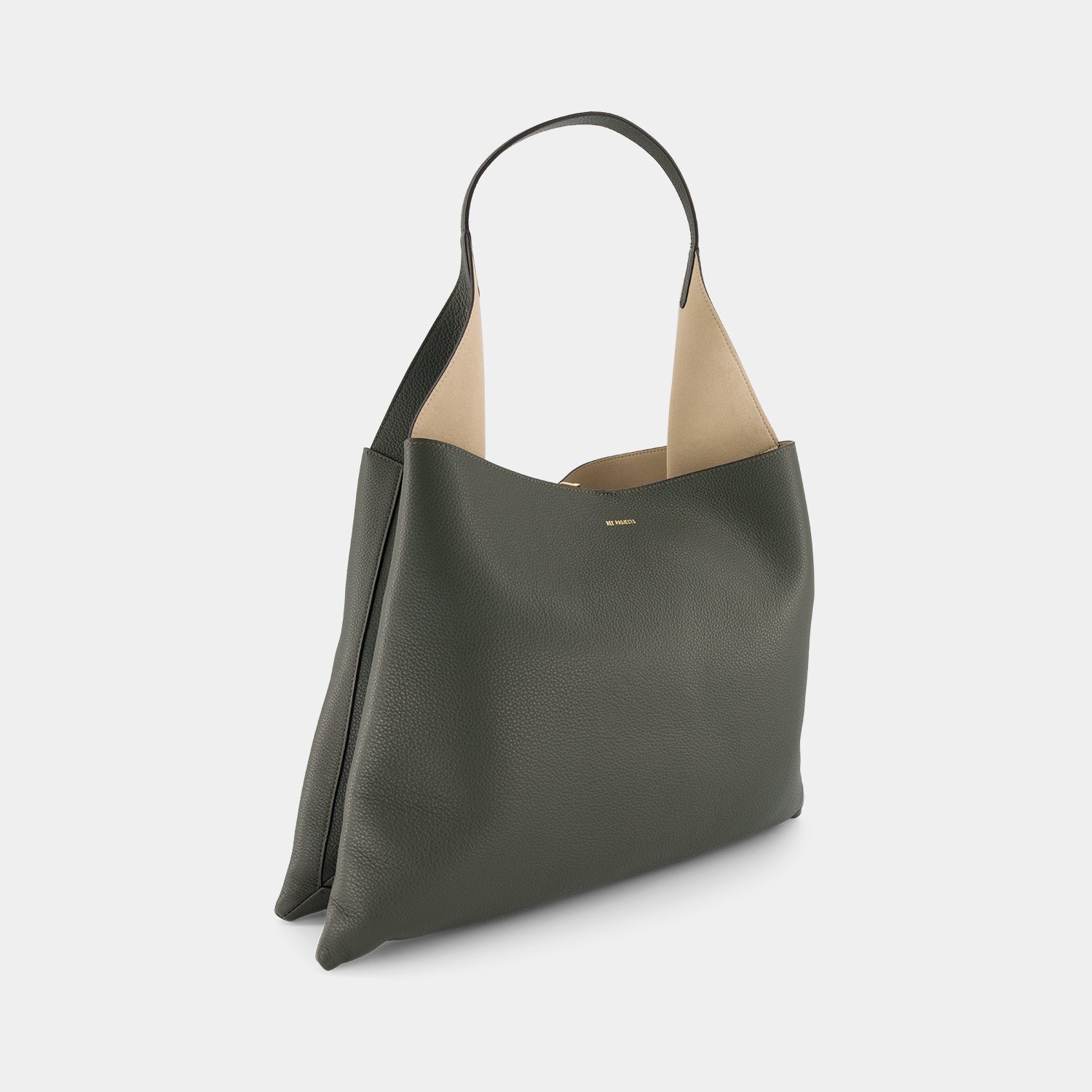 TOTE CLARE LARGE - PEBBLE GRAIN - DEEP MOSS