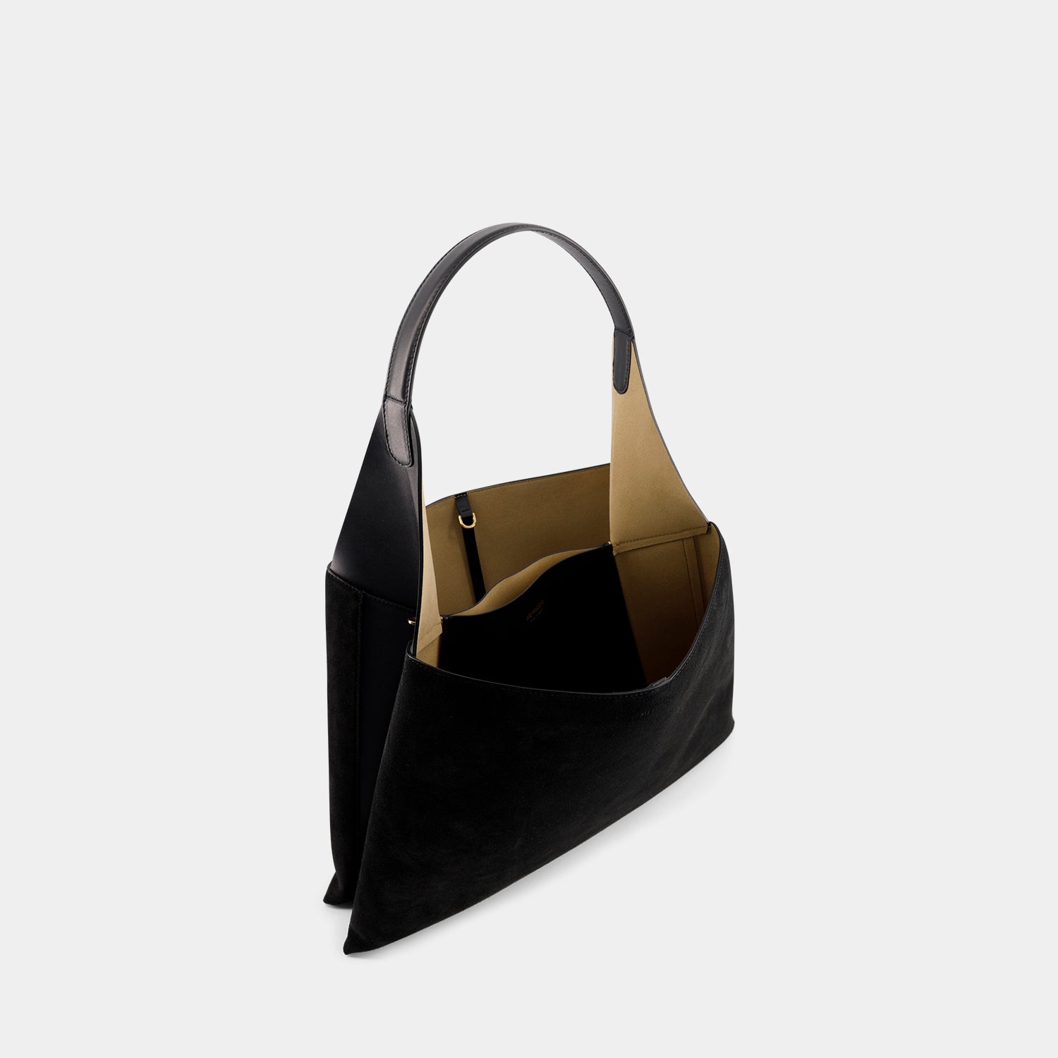 REE PROJECTS Clare Tote Large Black Calf Suede Italian Leather Handmade Spacious Style Chic Modern Elegant Top Handle Shoulder Bag Everyday Work
