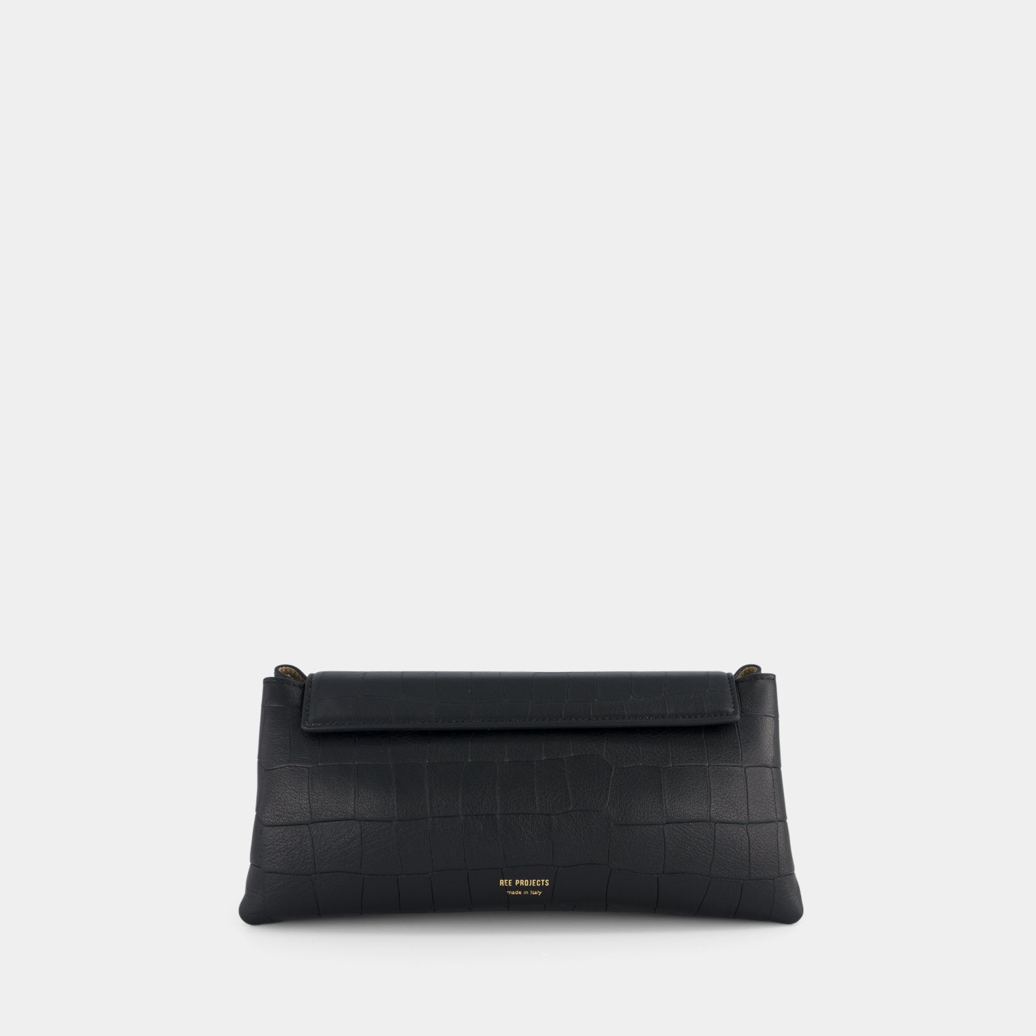 ELIEZE CLUTCH - SOFT CROC - BLACK