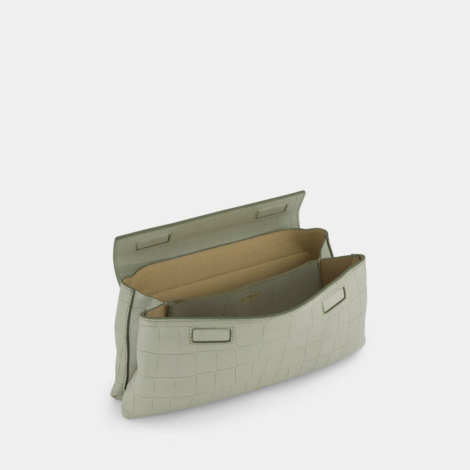 ELIEZE CLUTCH - SOFT CROC - SAGE