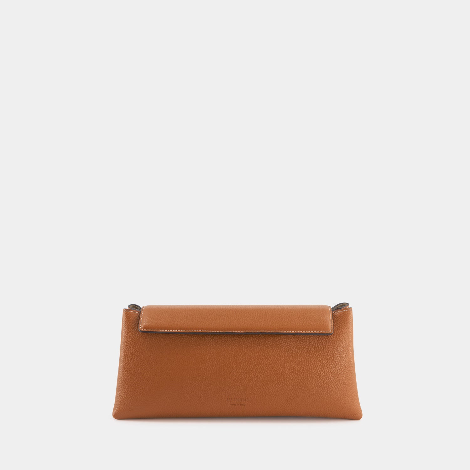 ELIEZE CLUTCH - PEBBLE GRAIN - CARAMEL