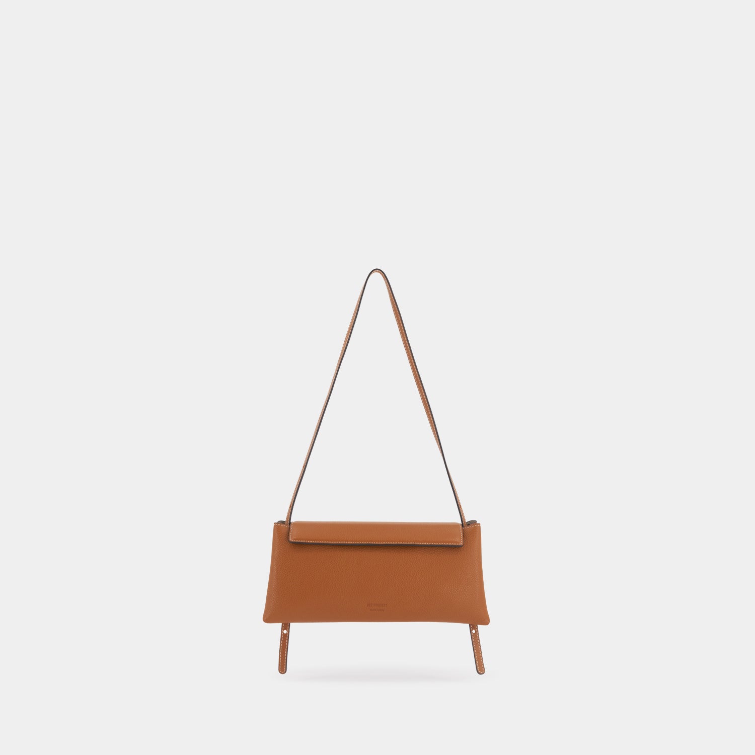 ELIEZE CLUTCH - PEBBLE GRAIN - CARAMEL