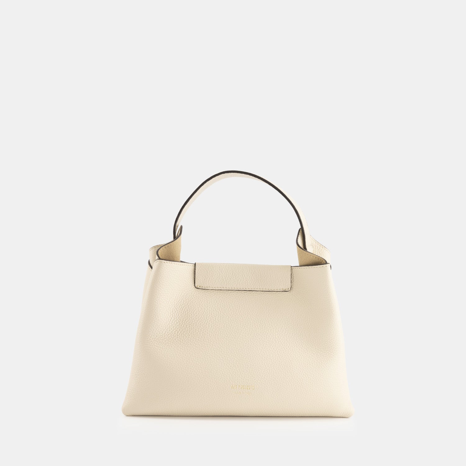 REE PROJECTS Elieze Mini Beige Soft Calf Italian Leather Button Closure Top Handle Handbag Cross Body Strap Casual Elegant Functional Everyday Evening