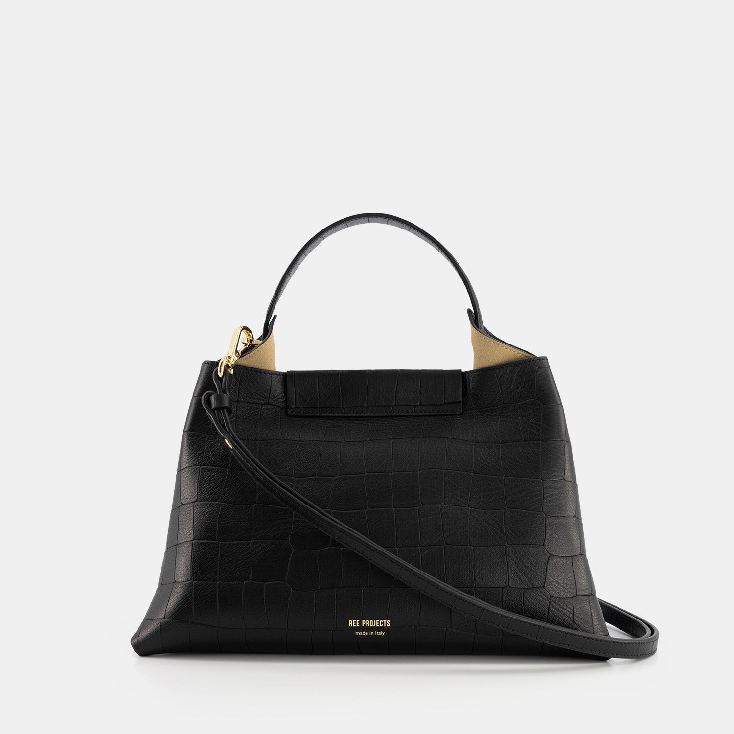 ELIEZE MEDIUM - SOFT CROC - BLACK