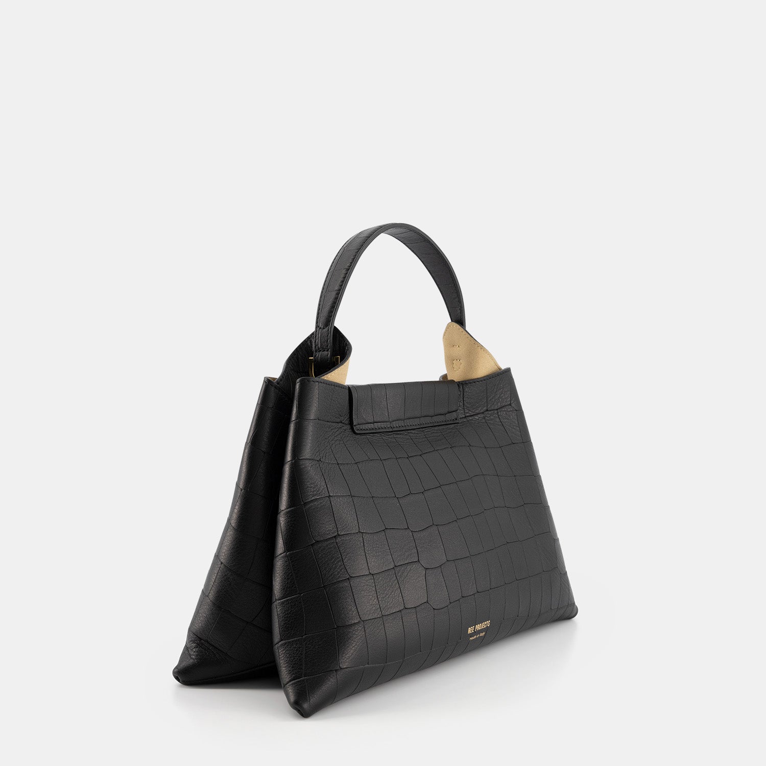 ELIEZE MEDIUM - SOFT CROC - BLACK