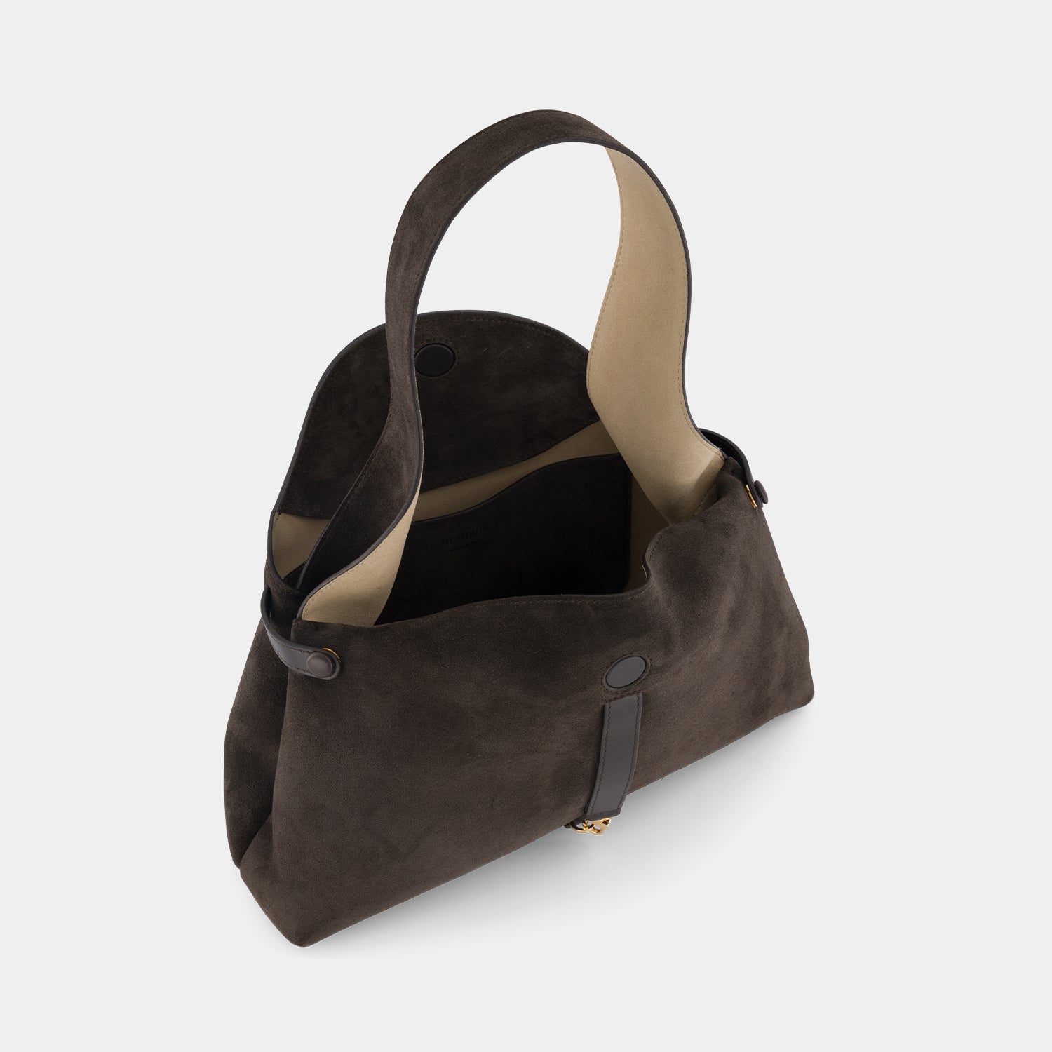 FLORENCIA PURSE - SOFT CALF SUEDE - EBONY
