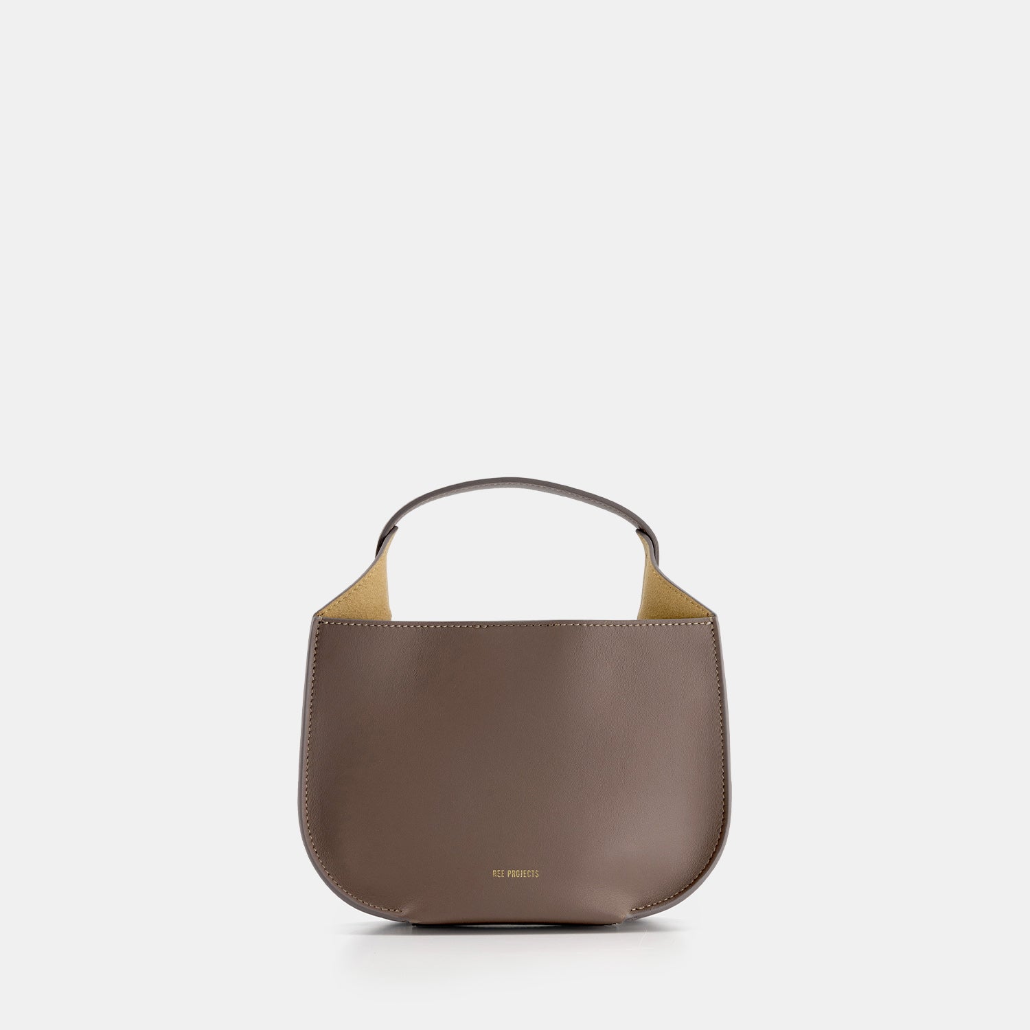 REE PROJECTS Helene Hobo MINI Ash Brown Soft Calf Leather Style Chic Elegant Handbag Strap Cross Body Evening Everyday
