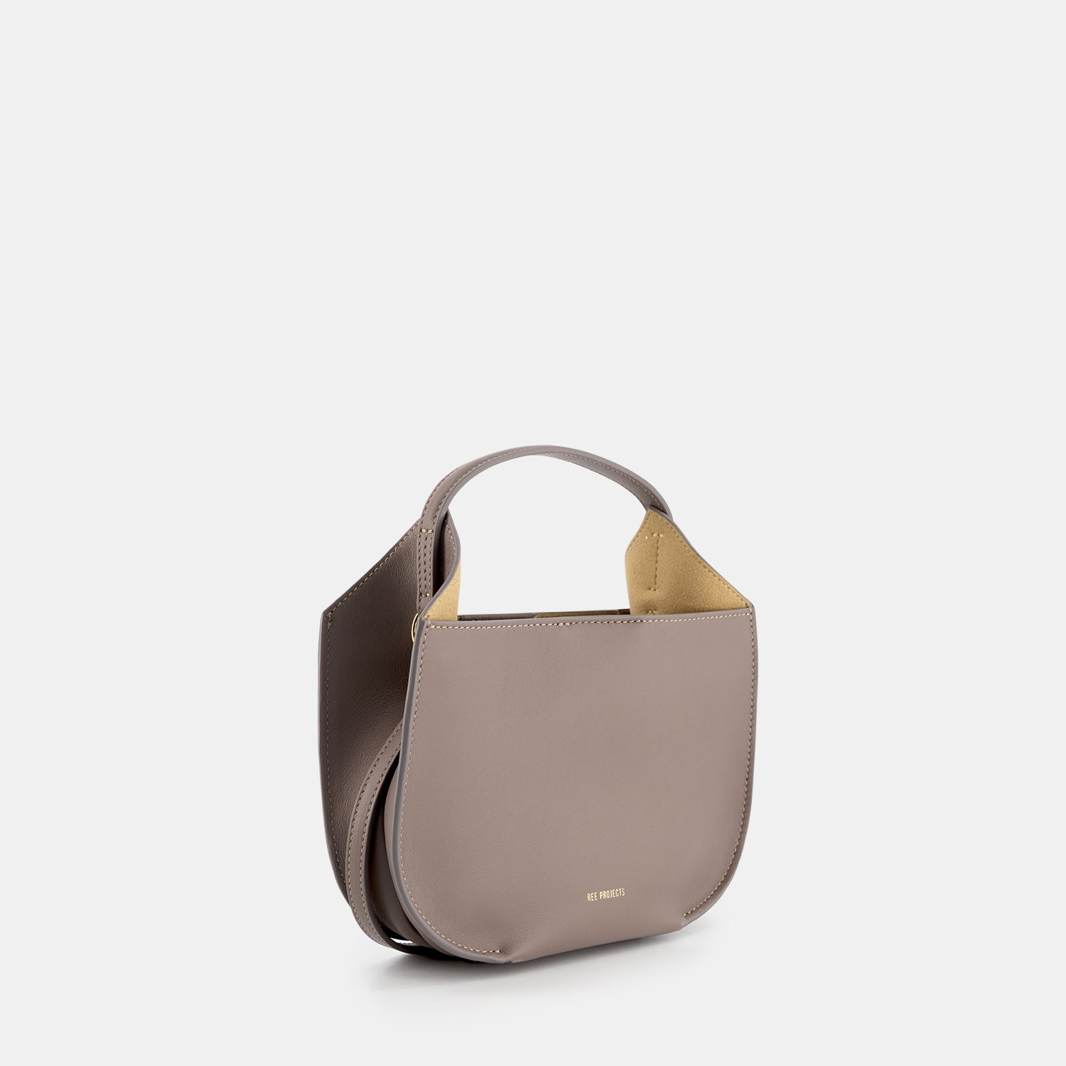 REE PROJECTS Helene Hobo MINI Ash Brown Soft Calf Leather Style Chic Elegant Handbag Strap Cross Body Evening Everyday