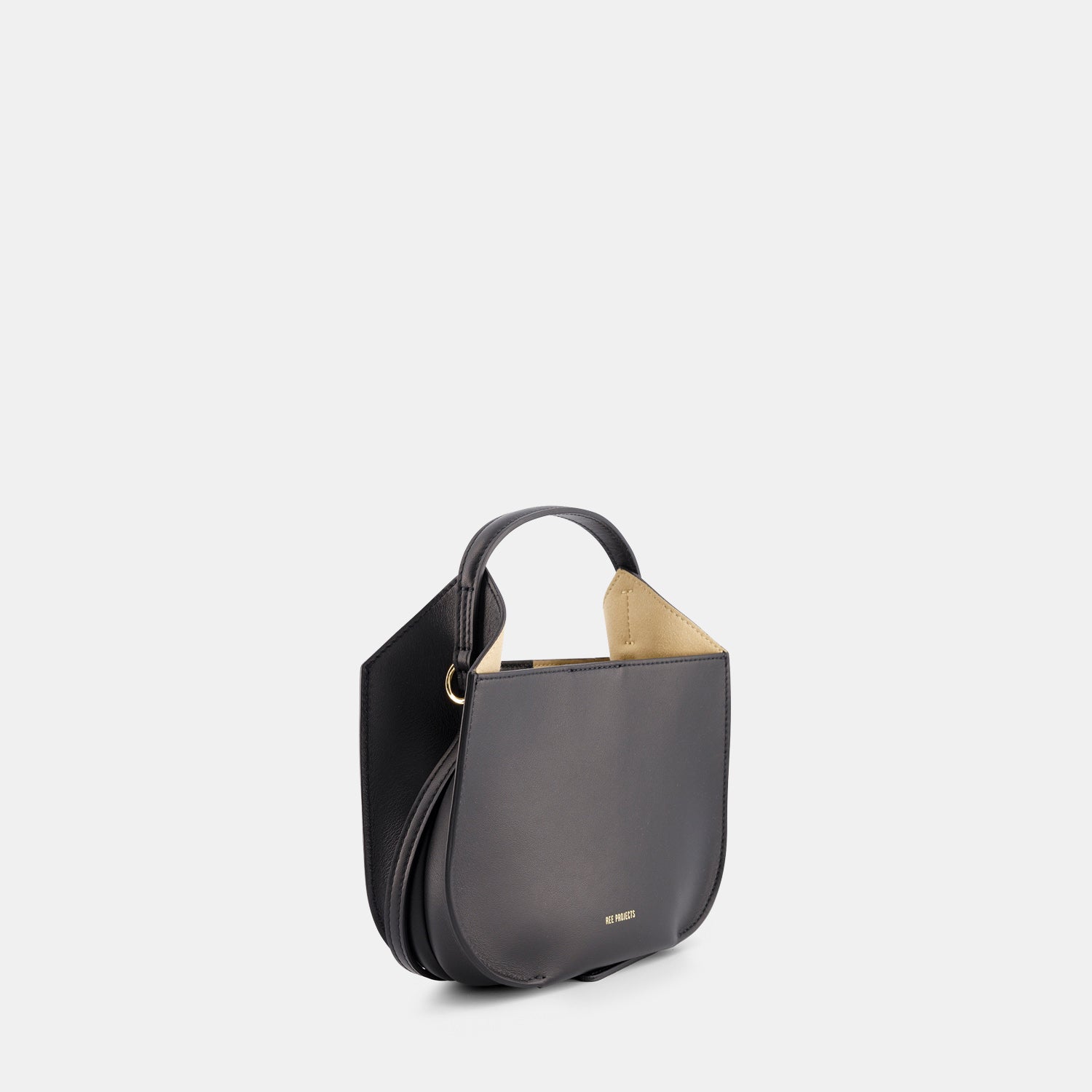 REE PROJECTS Helene Hobo MINI Black Soft Calf Leather Style Chic Elegant Handbag Strap Cross Body Evening Everyday