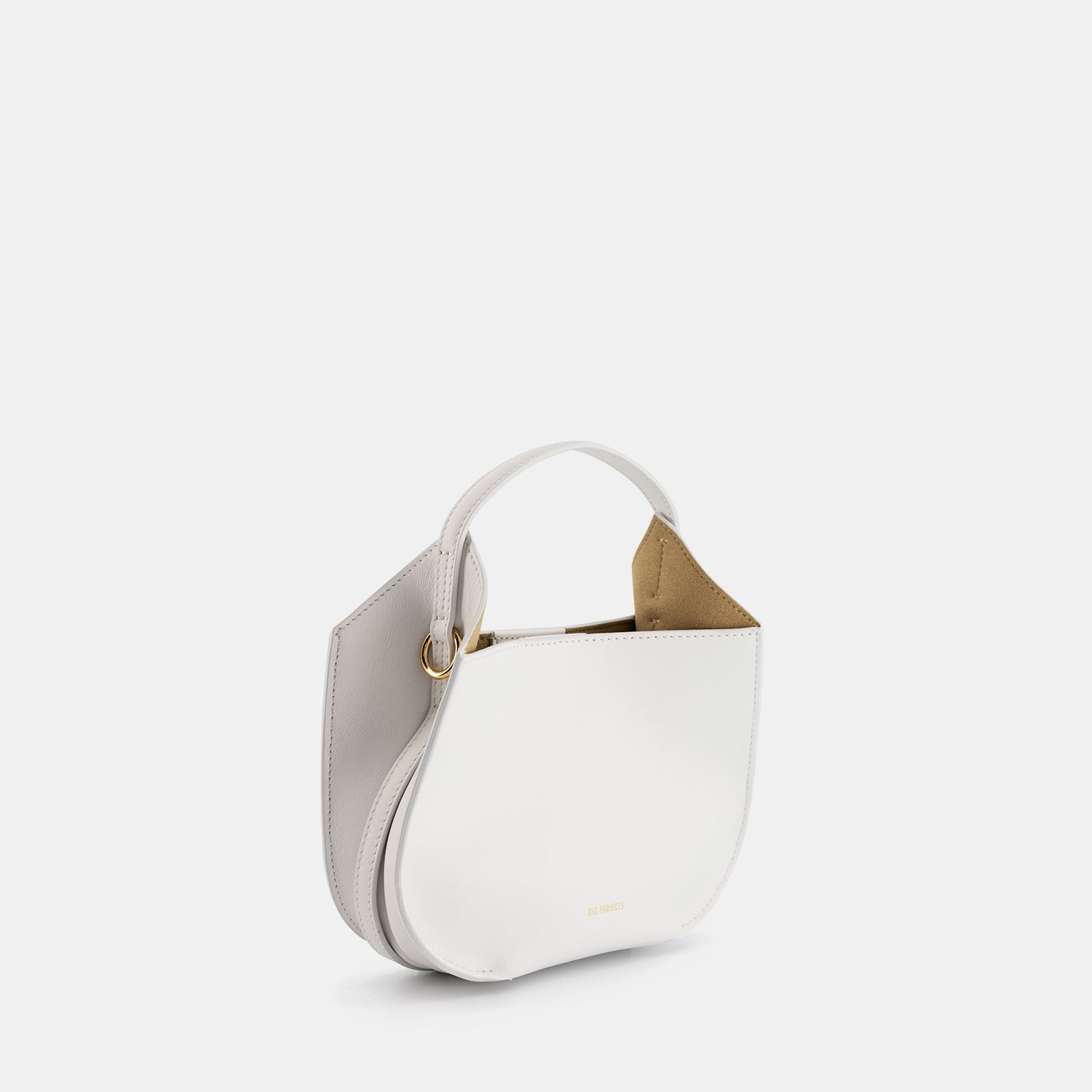 REE PROJECTS Helene Hobo MINI White Soft Calf Leather Handmade Style Chic Elegant Handbag Strap Cross Body Evening Everyday