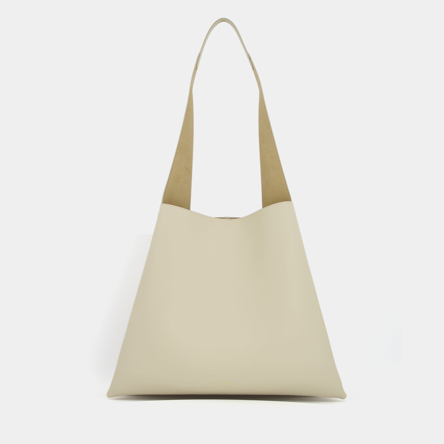 REE PROJECTS Nessa Tote Beige Soft Calf Italian Leather Handmade Spacious Unique Style Chic Modern Elegant Top Handle Shoulder Bag Everyday