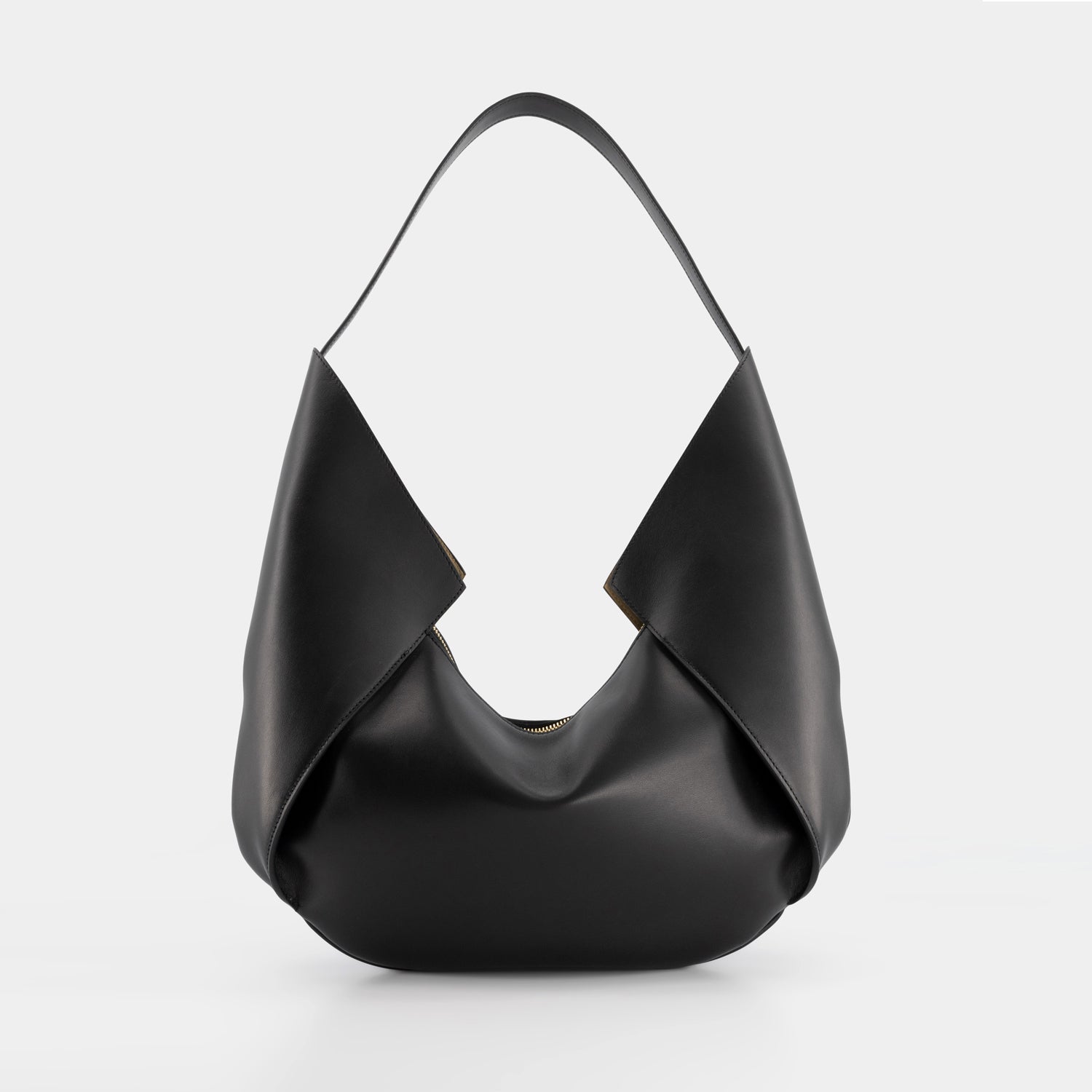 REE PROJECTS Riva Large Black Italian Calf Soft Leather Handmade Spacious Style Chic Modern Elegant Top Handle Shoulder Bag Everyday