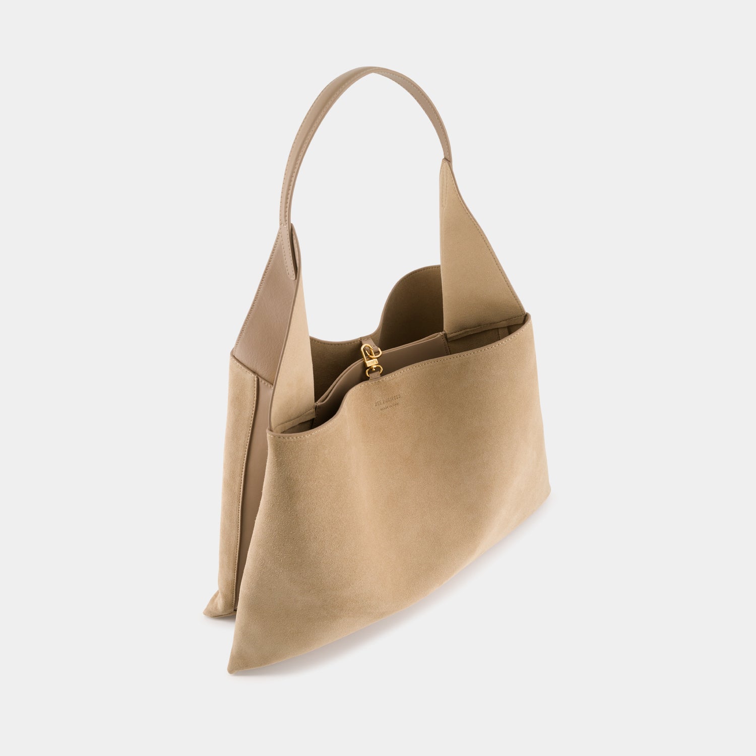 TOTE CLARE LARGE - SUEDE SOFT CALF - SANDSTONE