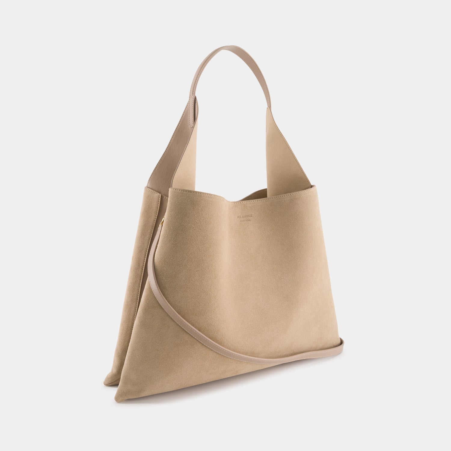 TOTE CLARE LARGE - SUEDE SOFT CALF - SANDSTONE