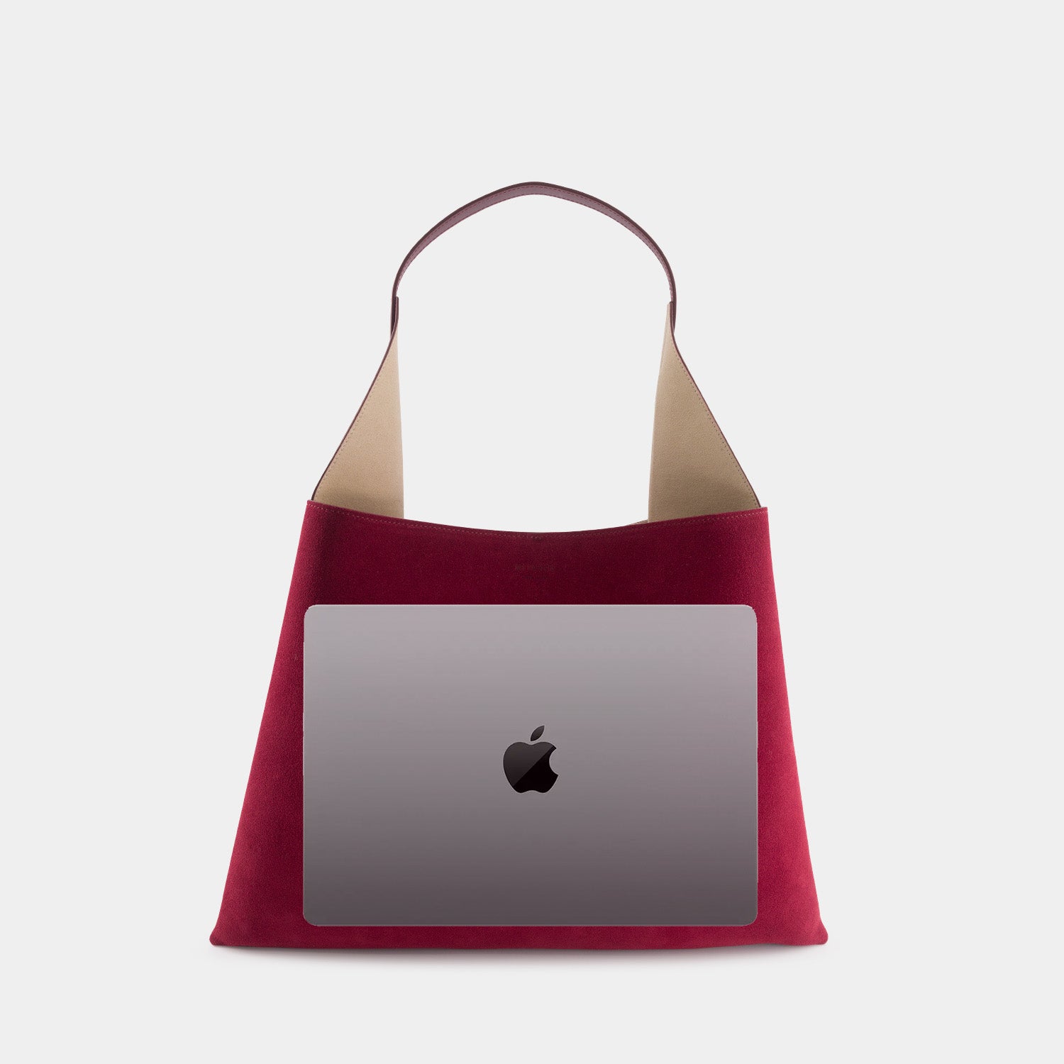 TOTE CLARE LARGE - SUEDE SOFT CALF - MAROON