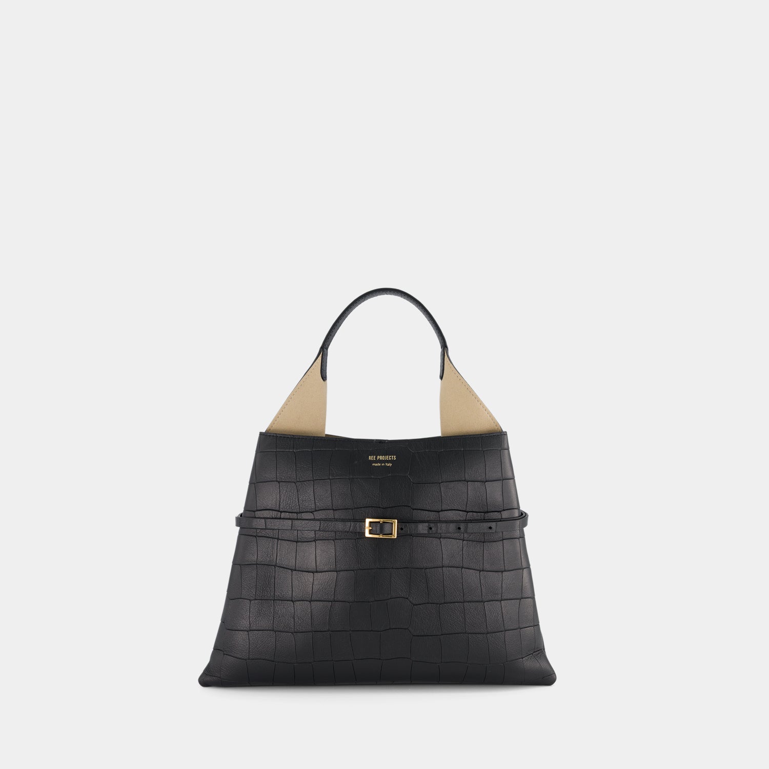 TOTE CLARE MINI - SOFT CROC - BLACK