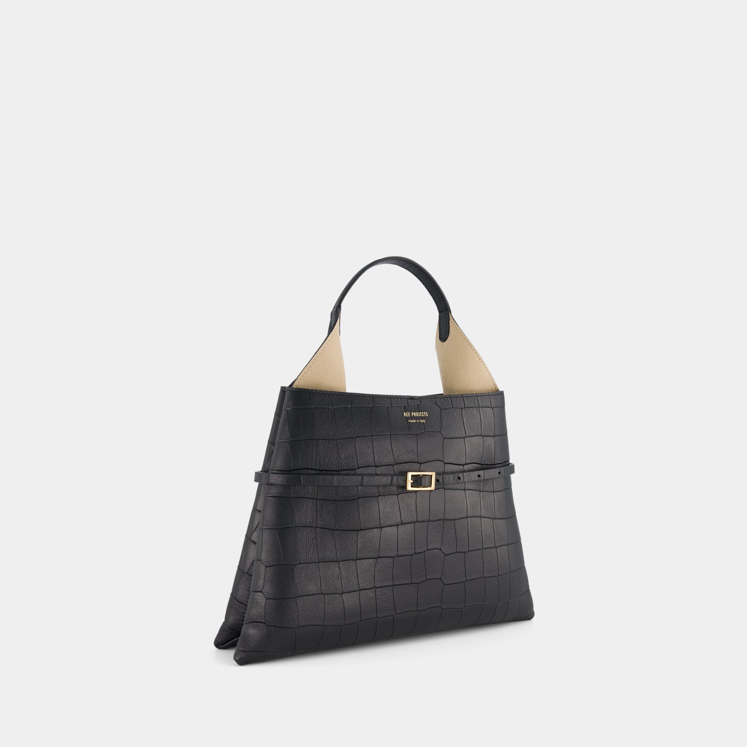 TOTE CLARE MINI - SOFT CROC - BLACK