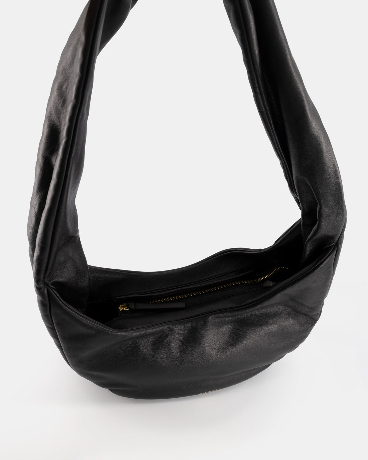 REE PROJECTS Wyn Medium Black Nappa Leather Compact Chic Elegant Shoulder bag Everyday
