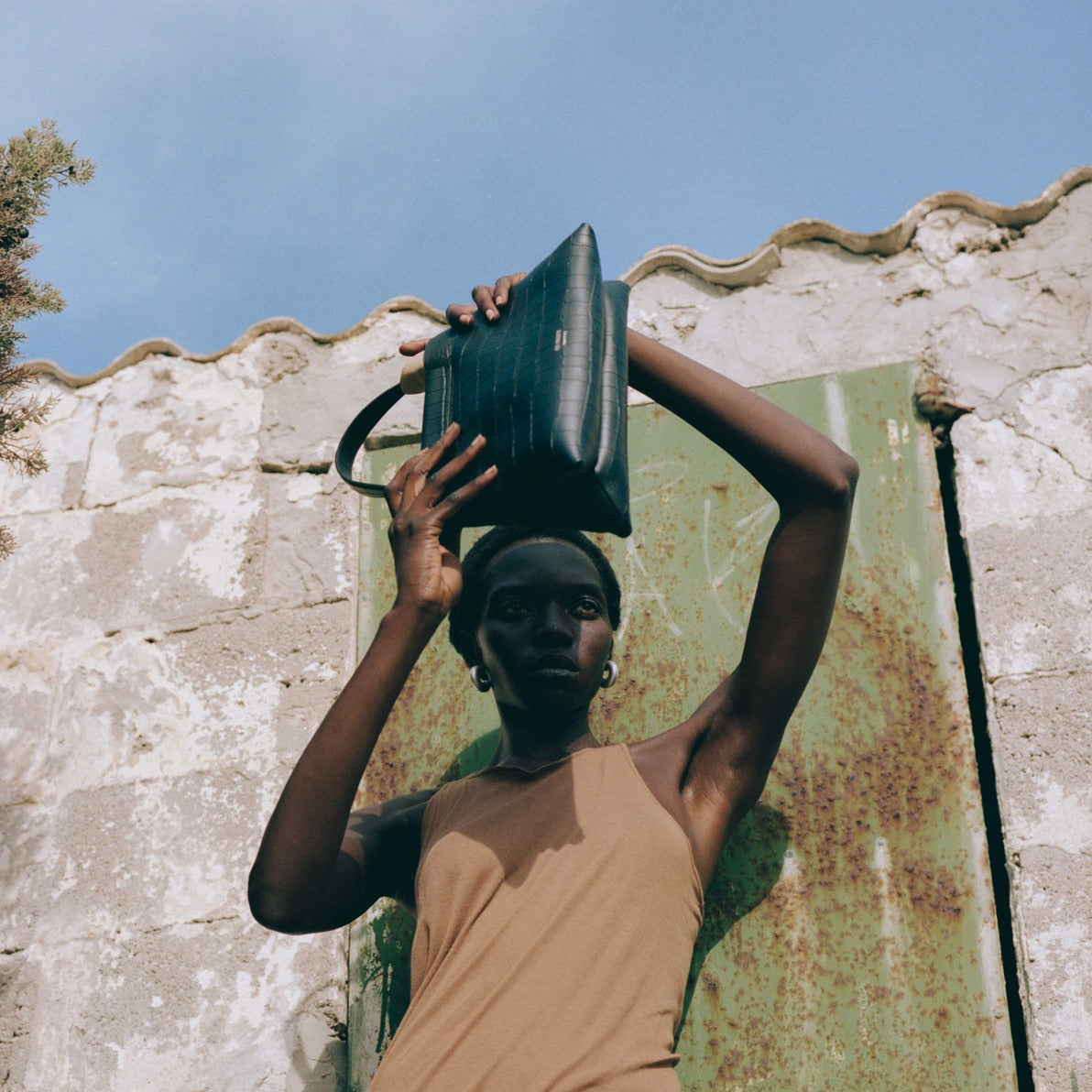 ELIEZE MEDIUM - SOFT CROC - BLACK