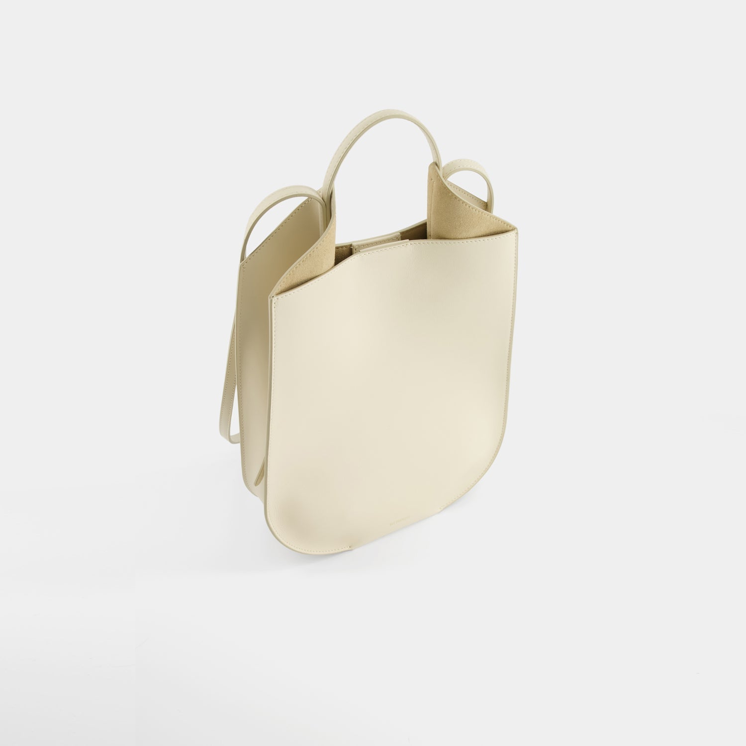 REE PROJECTS Helene MINI Beige Soft Calf Italian Leather Handmade Style Chic Elegant Top Handle Strap Cross Body Everyday Evening