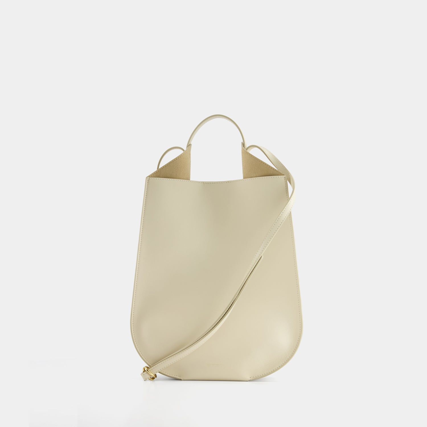 REE PROJECTS Helene MINI Beige Soft Calf Italian Leather Handmade Style Chic Elegant Top Handle Strap Cross Body Everyday Evening