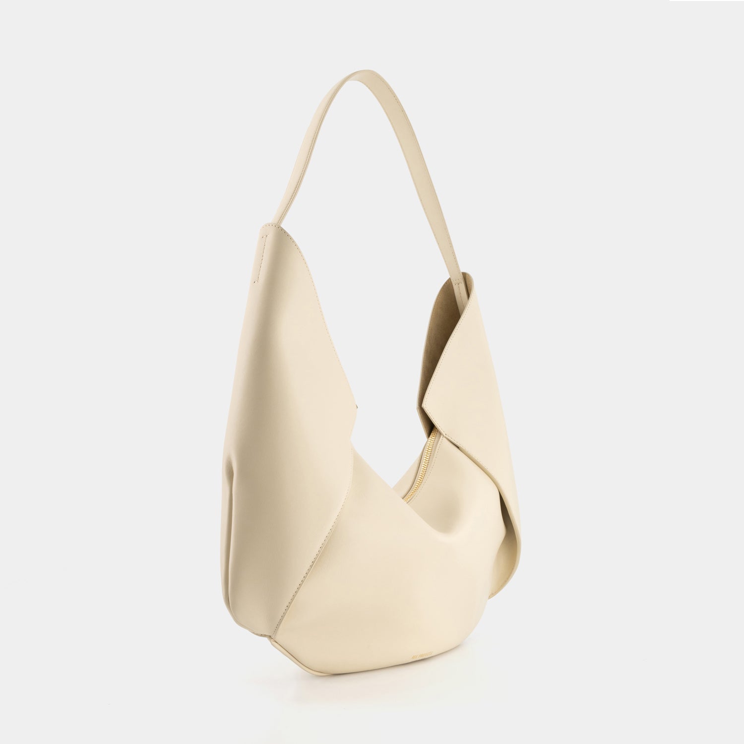 REE PROJECTS Riva Large Beige Italian Calf Leather Handmade Spacious Style Chic Modern Elegant Top Handle Shoulder Bag Everyday