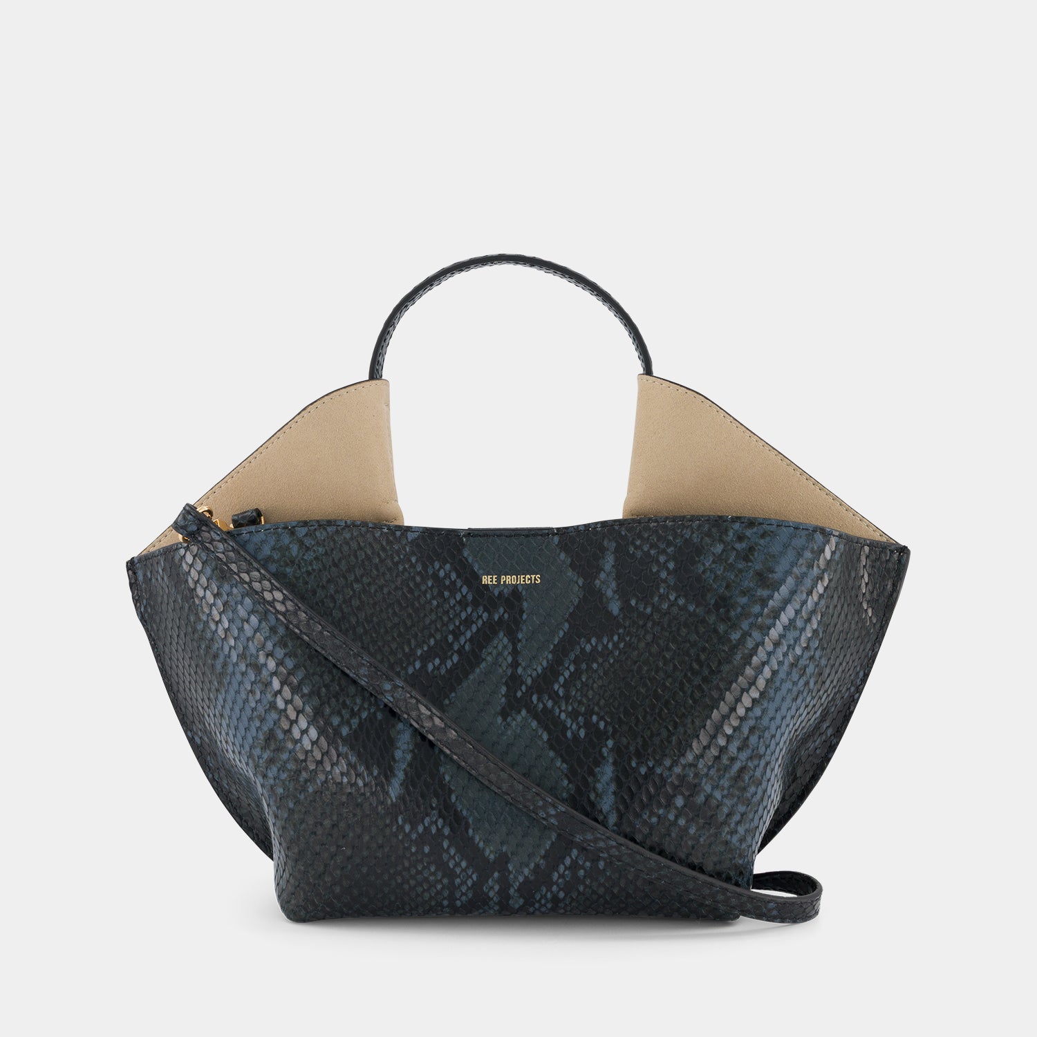 ANN TOTE MINI - PYTHON - BLUE BLACK