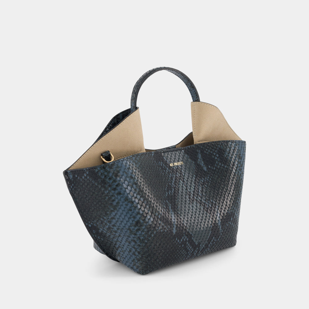 The ANN TOTE Mini I Python I Black Blue | Ree Projects