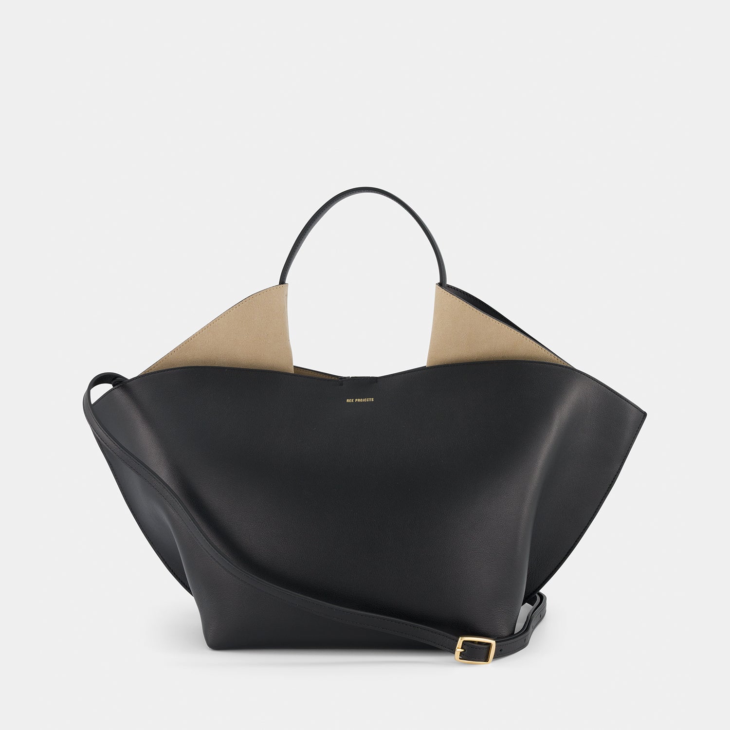 Ann Tote Medium - Soft Calf -  Black