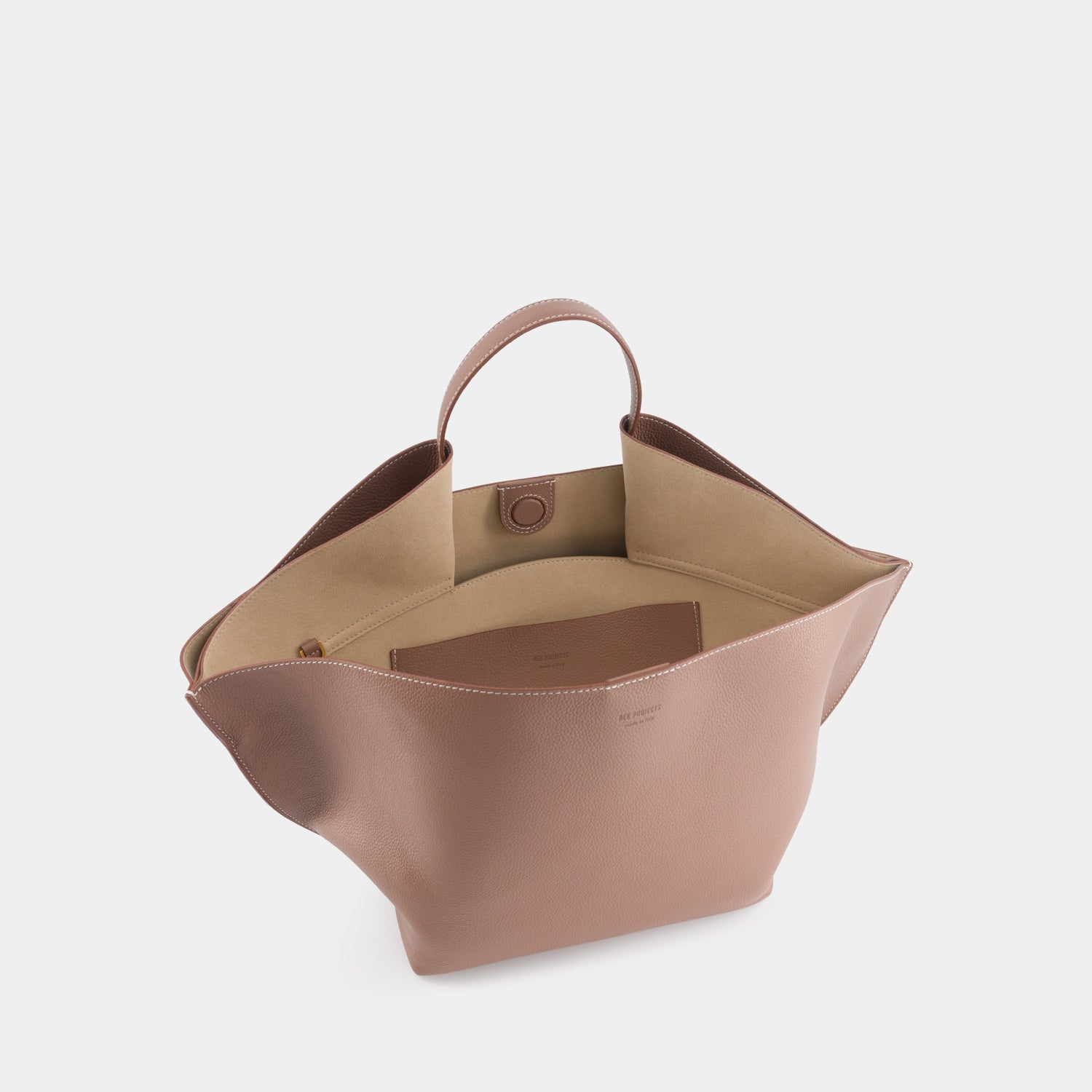 ANN TOTE MEDIUM - PEBBLE GRAIN - ASH BROWN