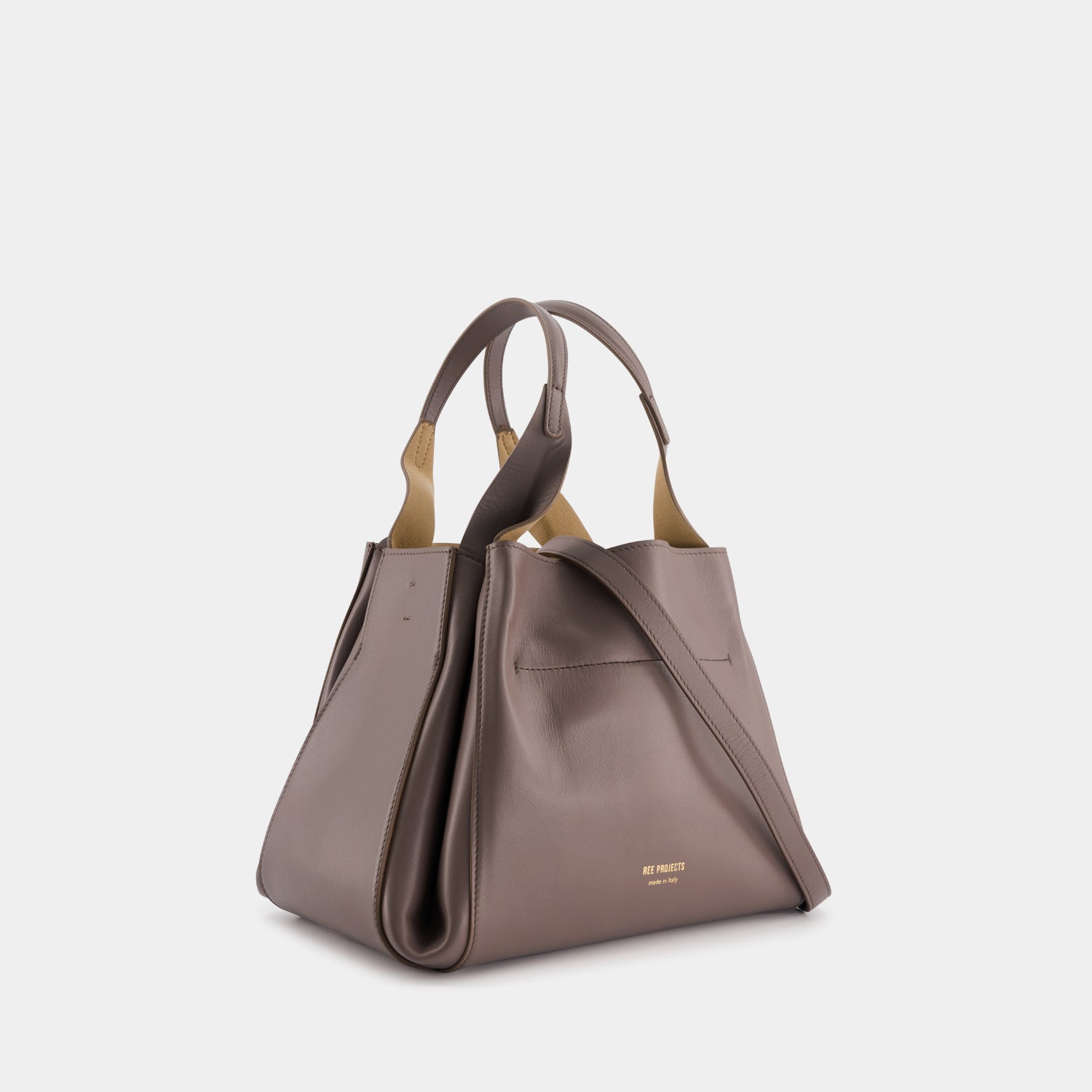 BUCKET AVY MEDIUM - SOFT CALF - ASH BROWN