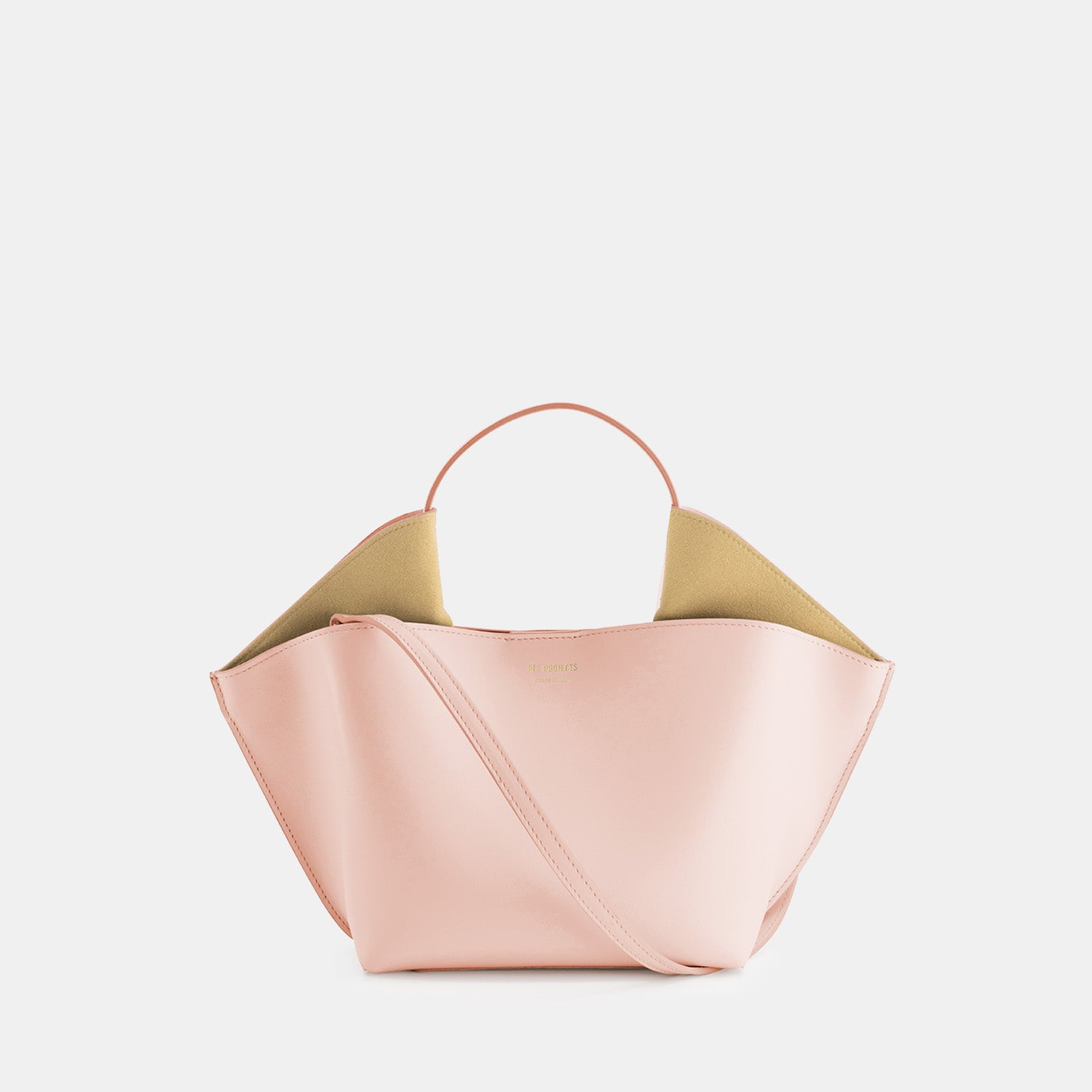 REE PROJECTS Ann Tote Mini Blossom Pink Soft Calf Italian Leather Handbag Crossbody Elegant Evening Everyday 