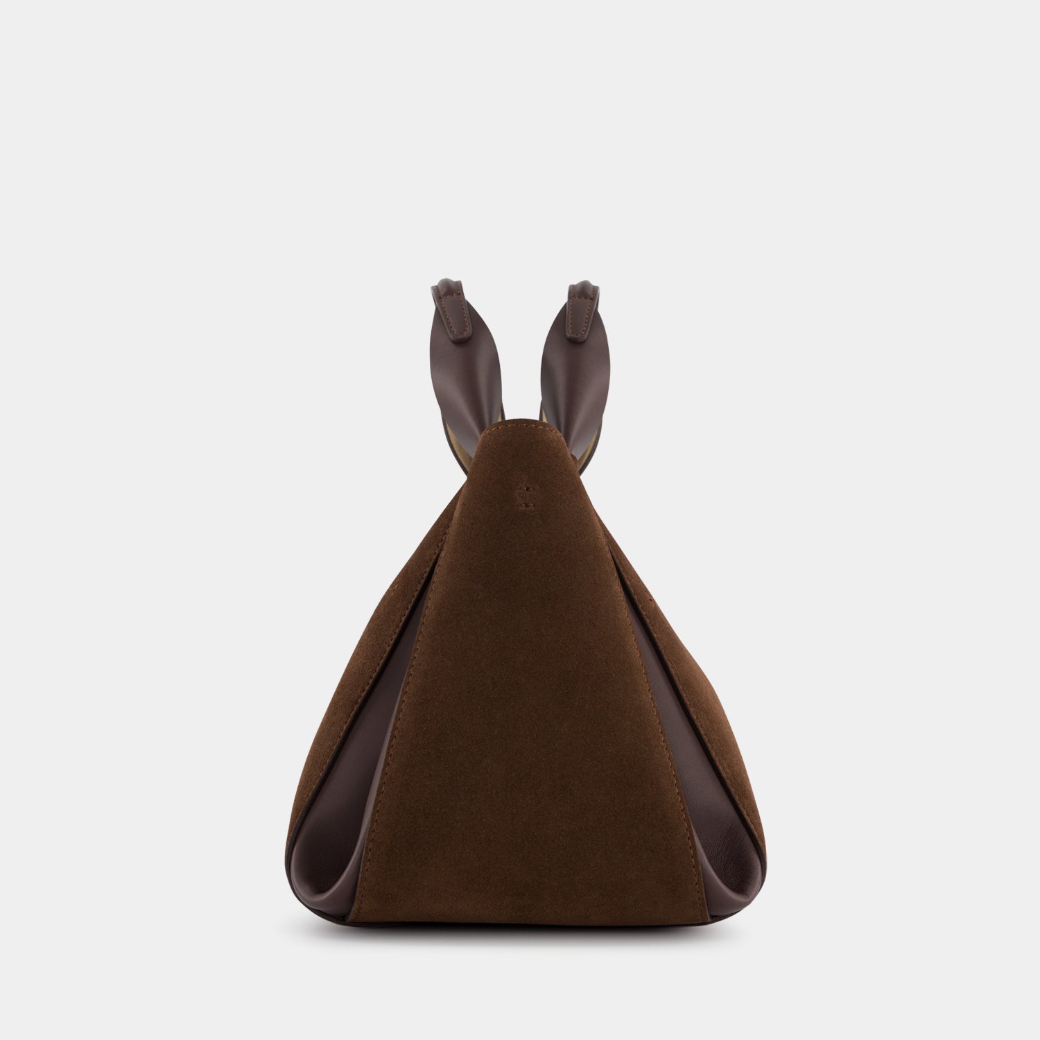 REE PROJECTS Avy Medium Suede Mocha Soft Calf Italian Leather Top-Handle Shoulder Cross Body Bag Spacious Everyday 