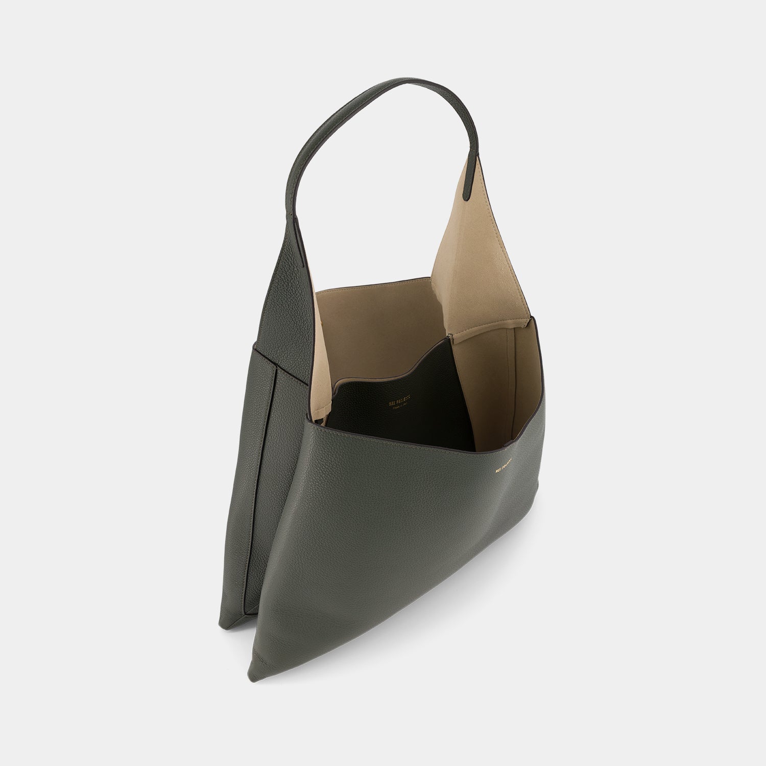 TOTE CLARE LARGE - PEBBLE GRAIN - DEEP MOSS