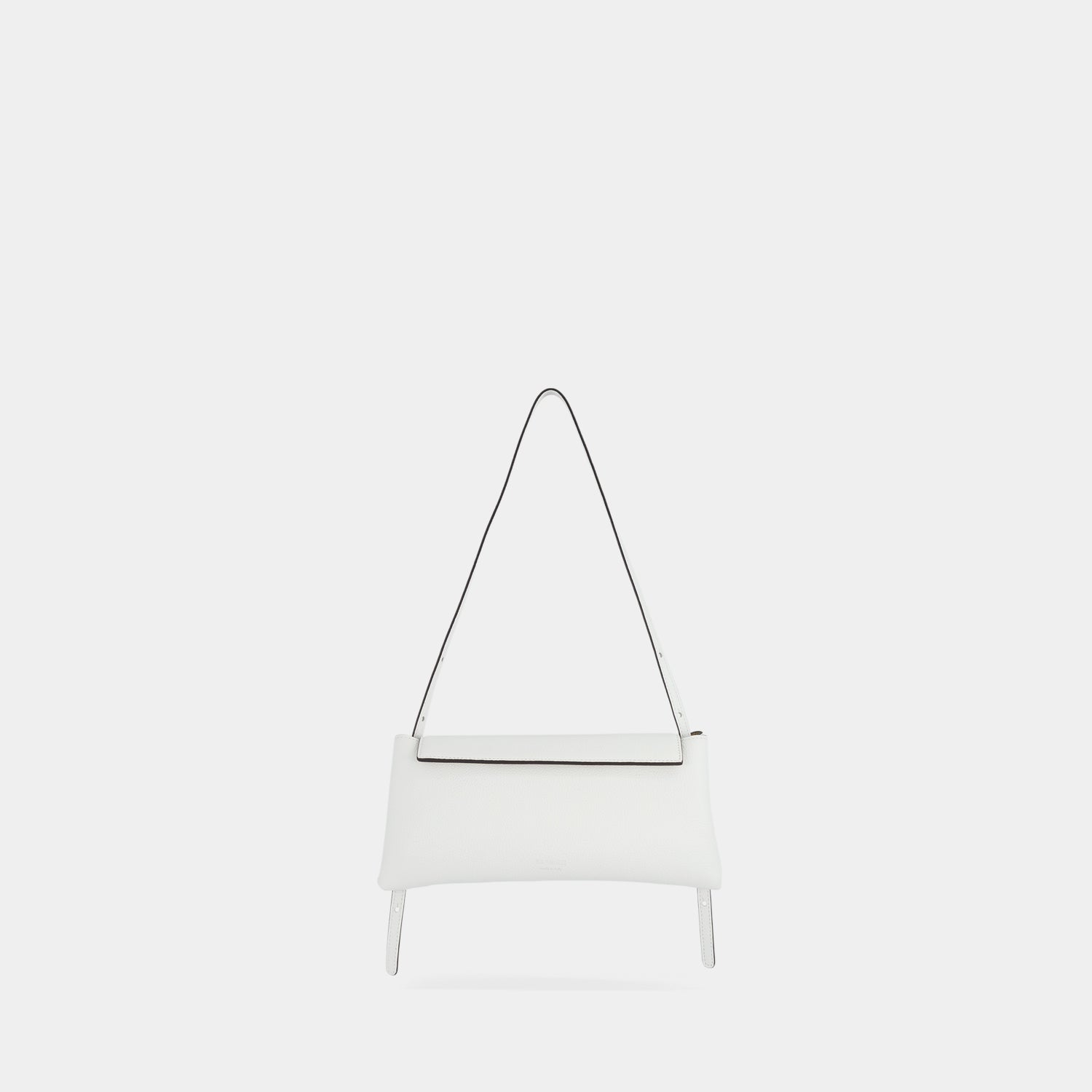 ELIEZE CLUTCH - PEBBLE GRAIN - BIANCO