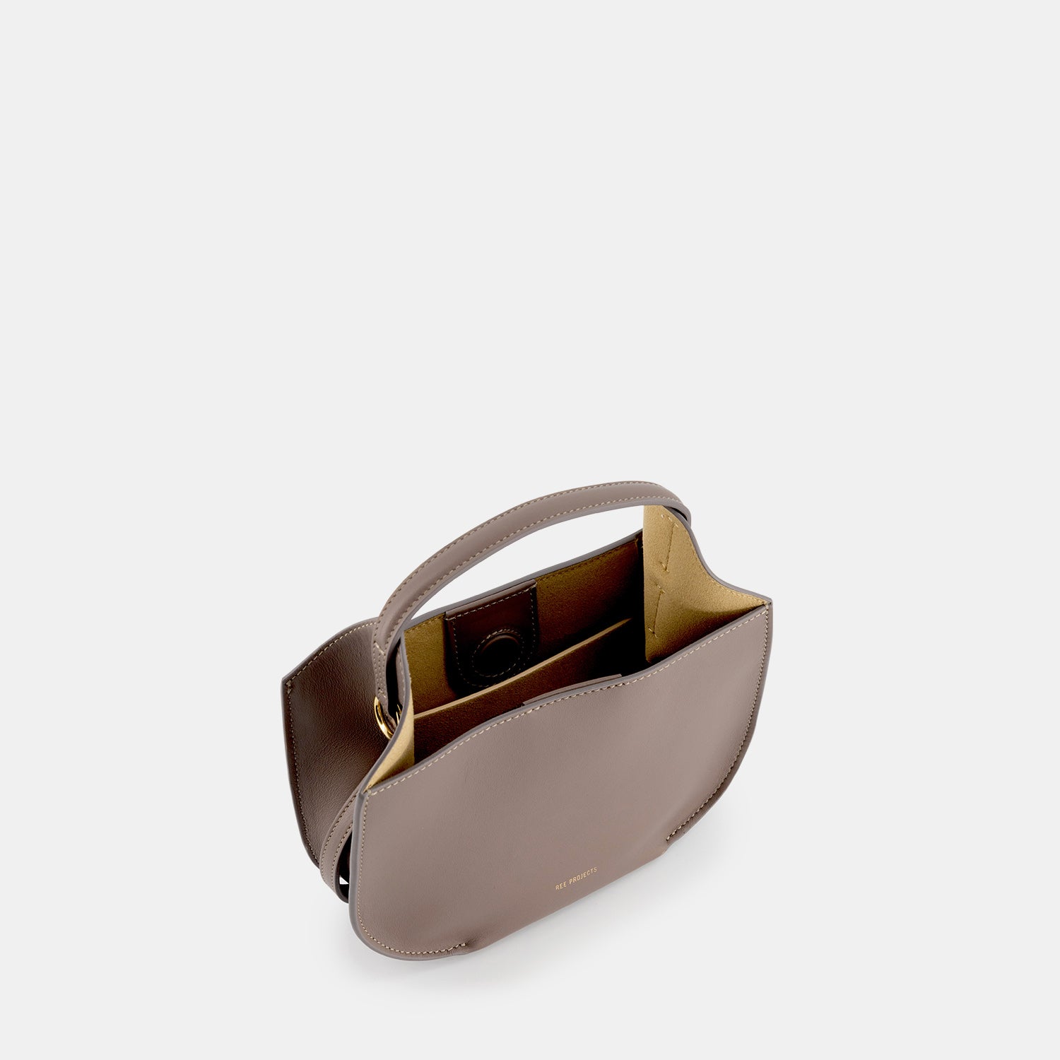 REE PROJECTS Helene Hobo MINI Ash Brown Soft Calf Leather Style Chic Elegant Handbag Strap Cross Body Evening Everyday 