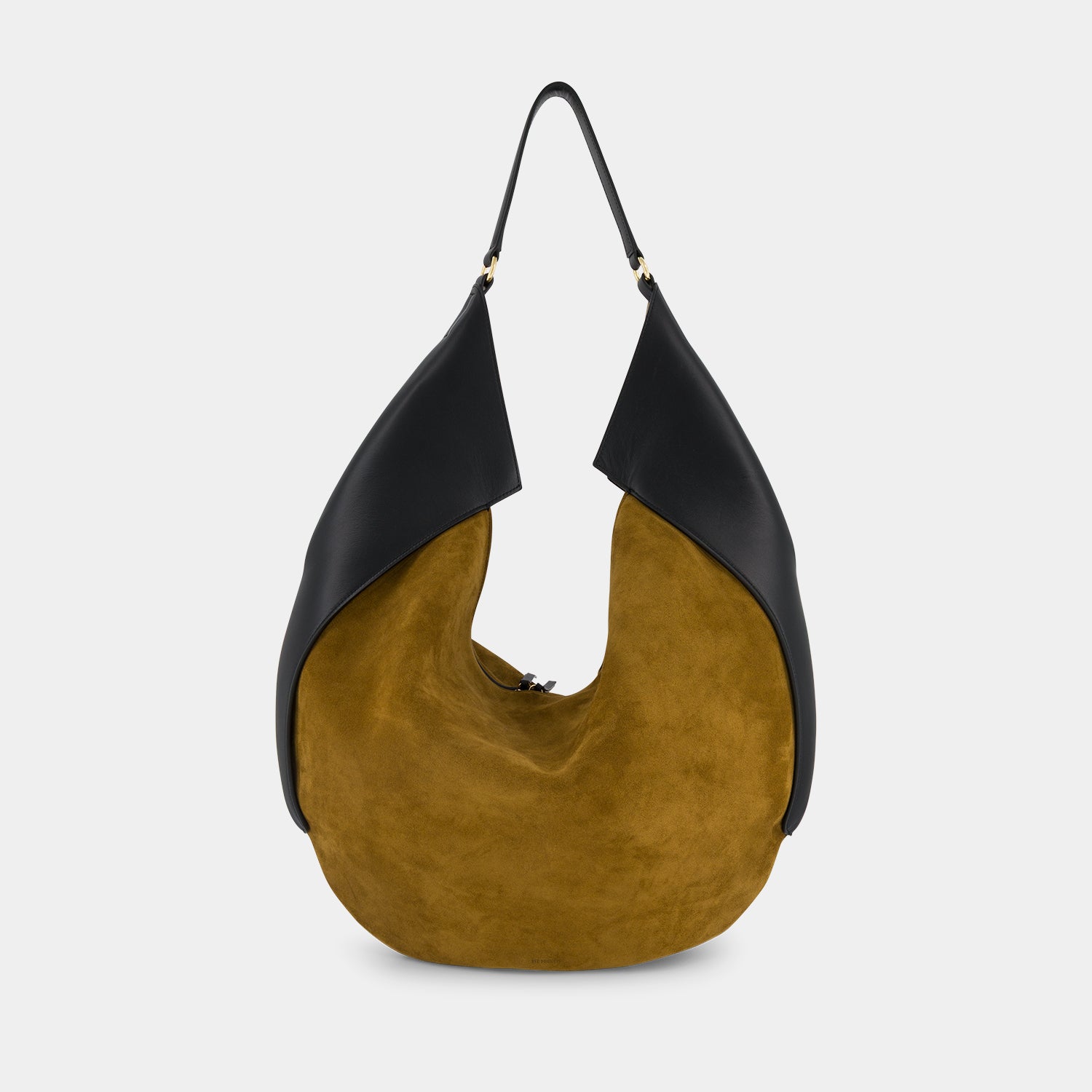 RIVA HOBO - SUEDE SOFT CALF - MUSTARD BLACK