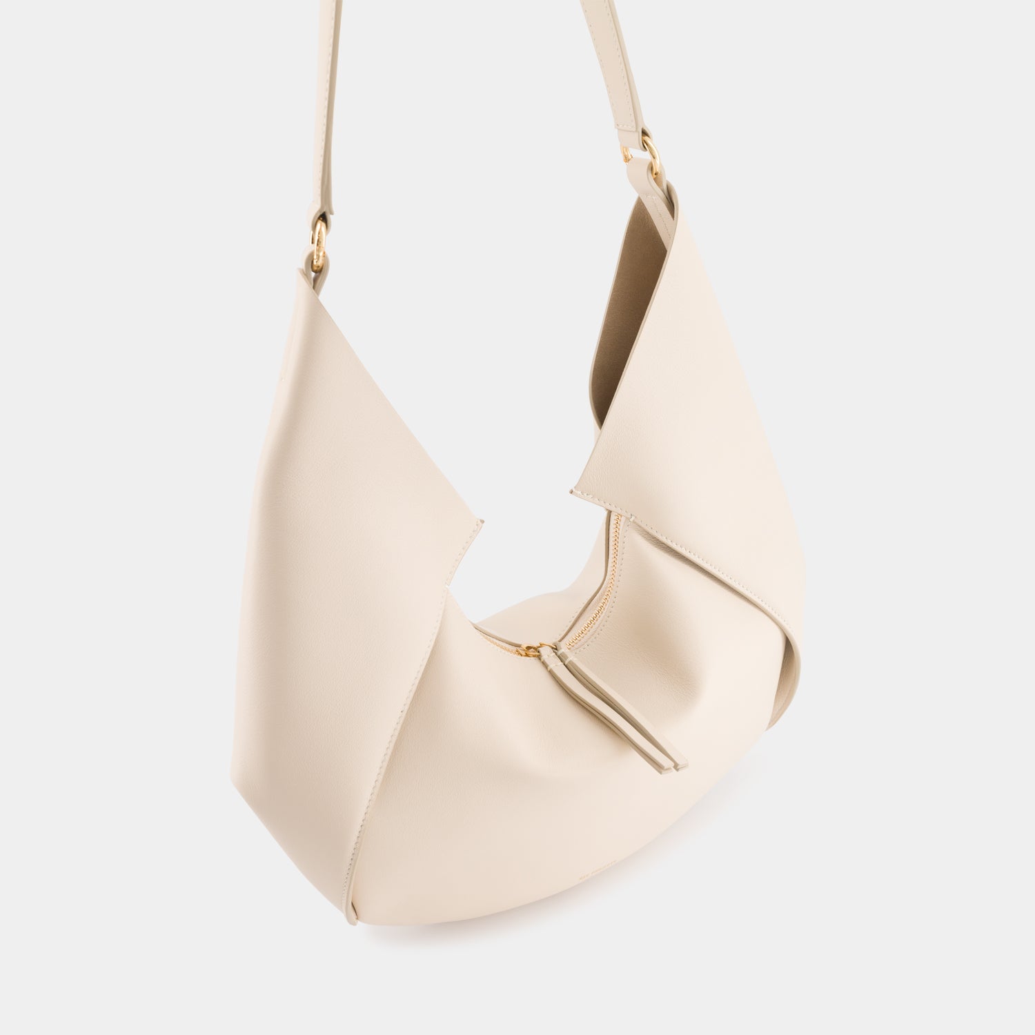 REE PROJECTS Riva Large Beige Italian Calf Soft Leather Handmade Spacious Style Chic Modern Elegant Top Handle Shoulder Bag Everyday 