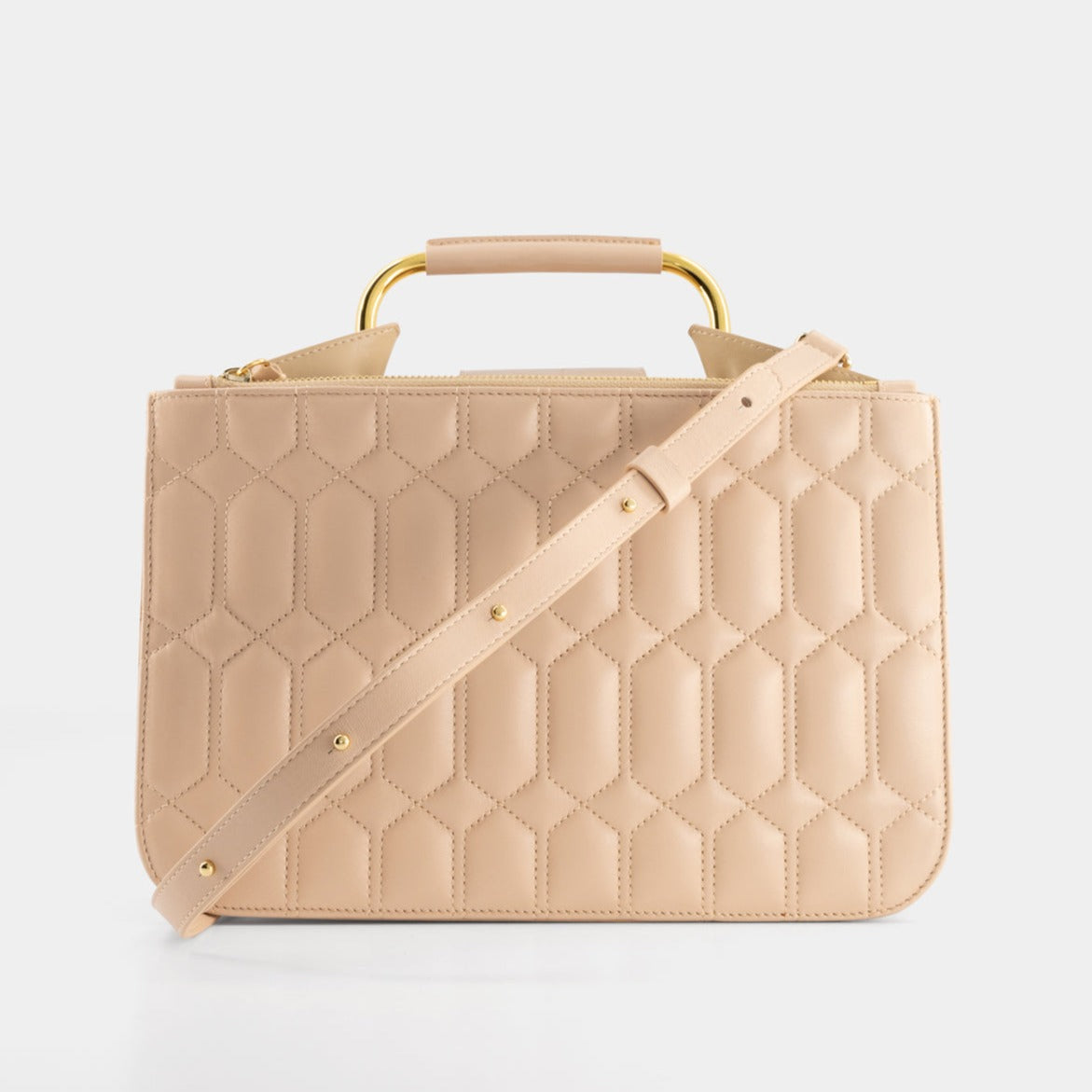 TESS - QUILTED NAPPA - NUDE