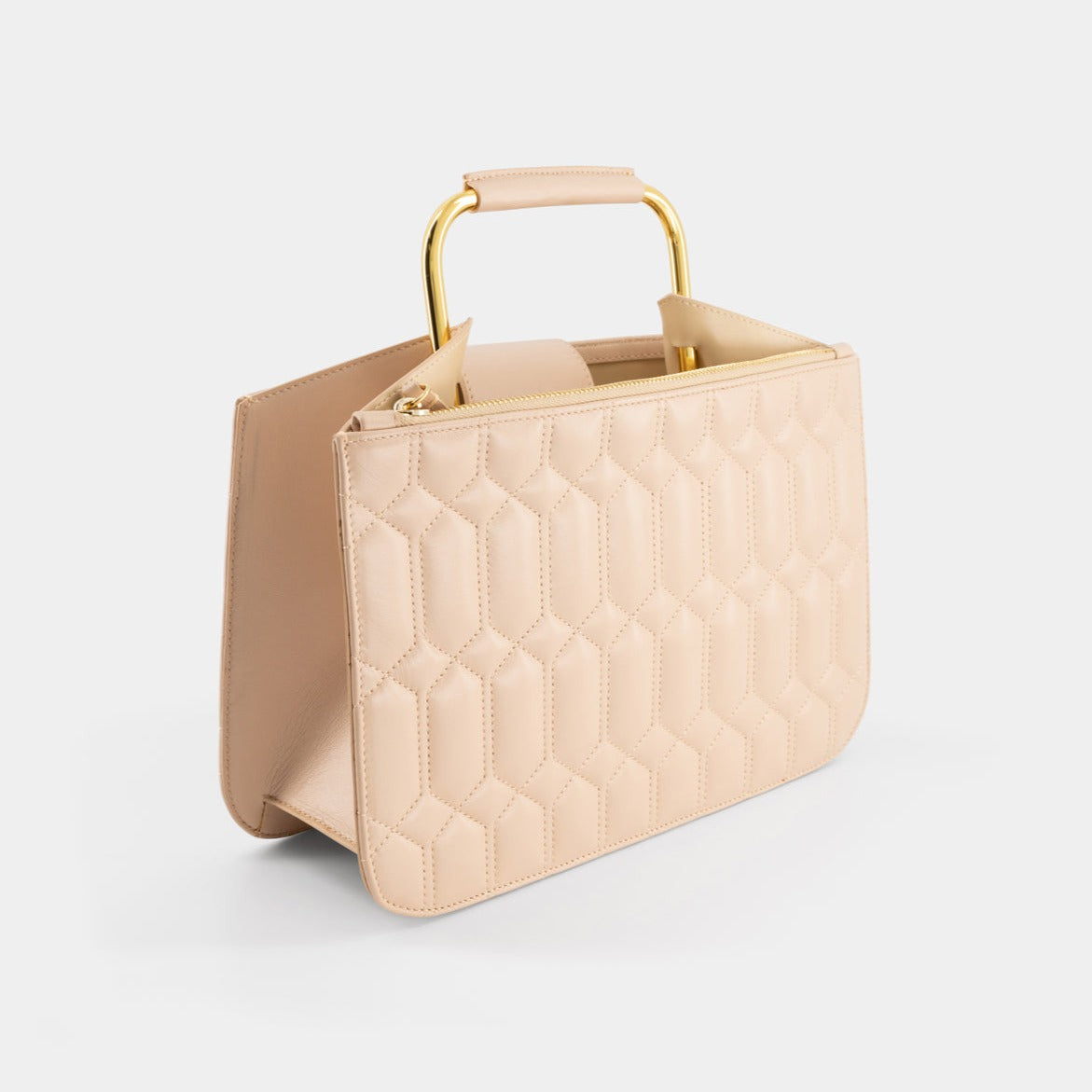 TESS - QUILTED NAPPA - NUDE