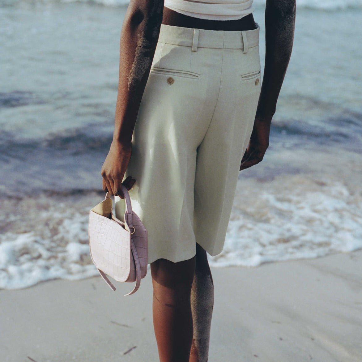 HELENE HOBO MINI - SOFT CROC - ORCHIDEA