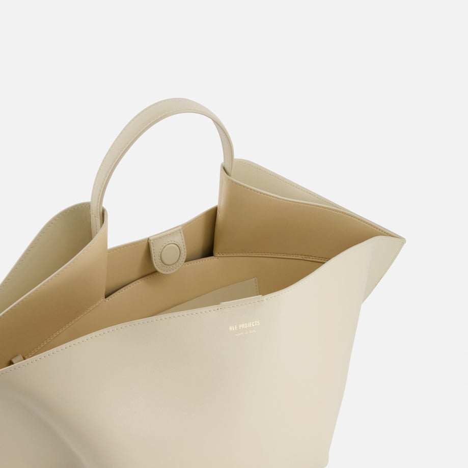 ANN TOTE MEDIUM - SOFT CALF - CHALK