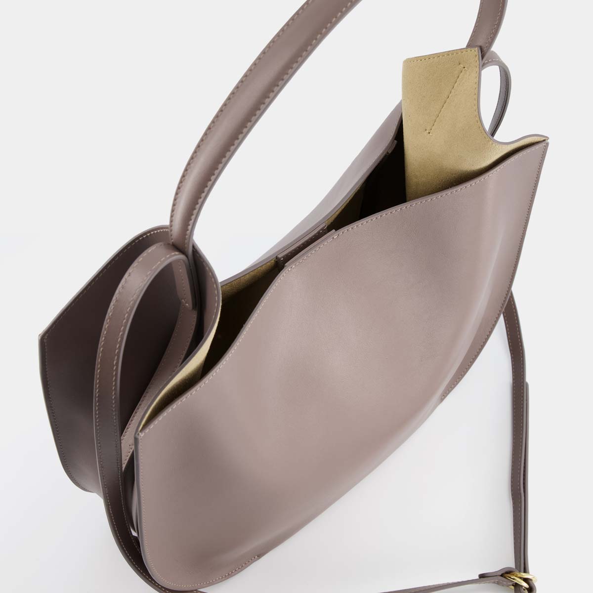 HELENE HOBO - SOFT CALF - ASH BROWN - ree-projects